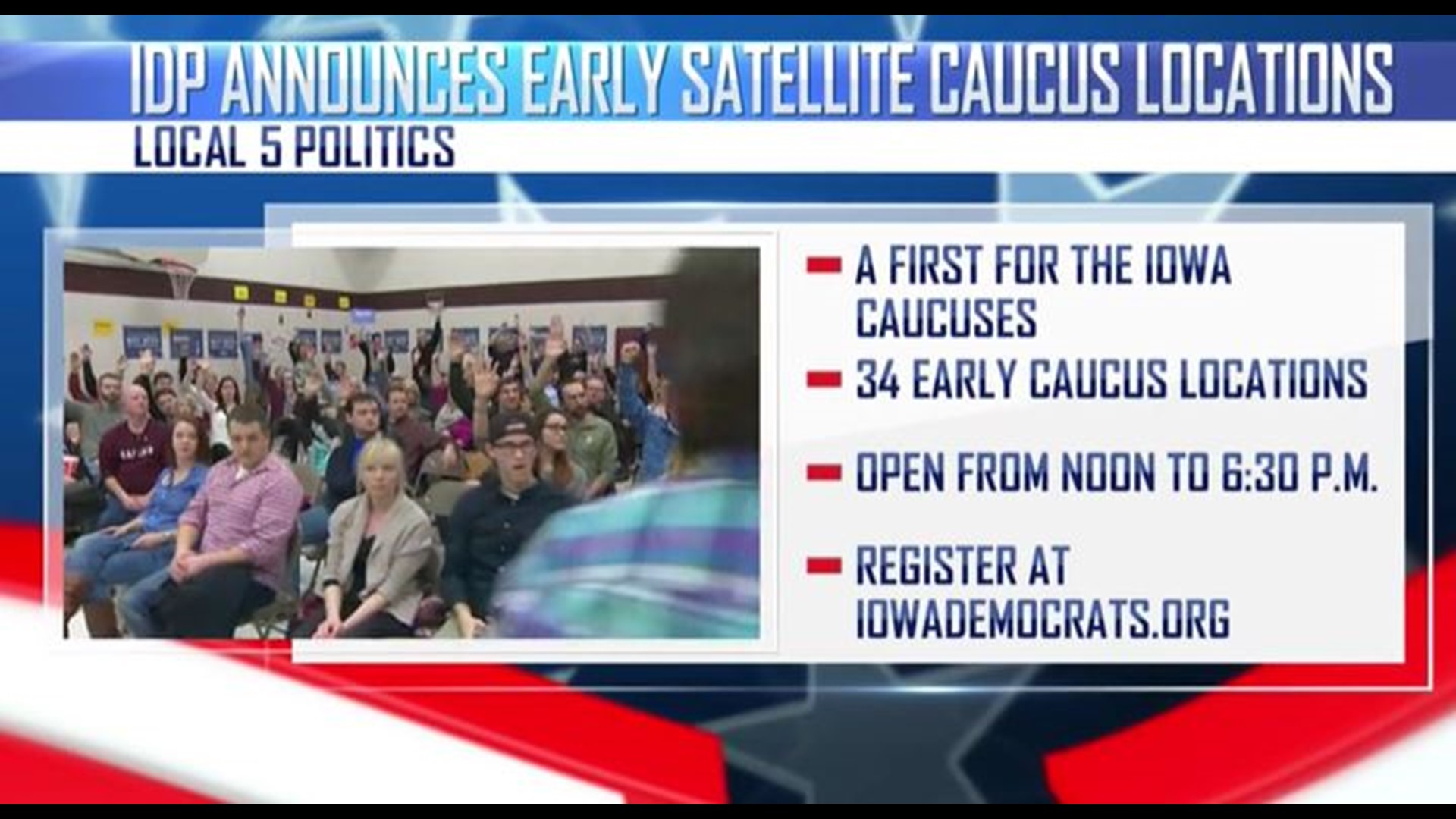 Iowa Democratic Party announces early satellite caucus locations