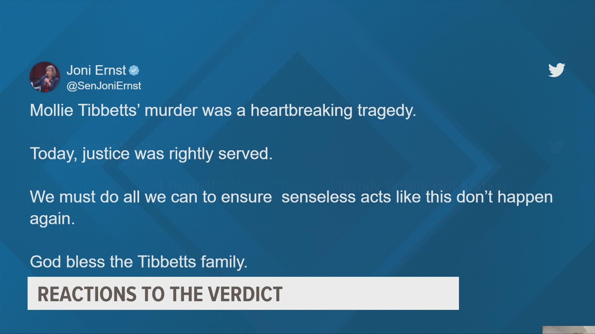 Cristhian Bahena Rivera was convicted Friday of Murder in the First Degree for the death of Mollie Tibbetts, a 20-year-old University of Iowa student.