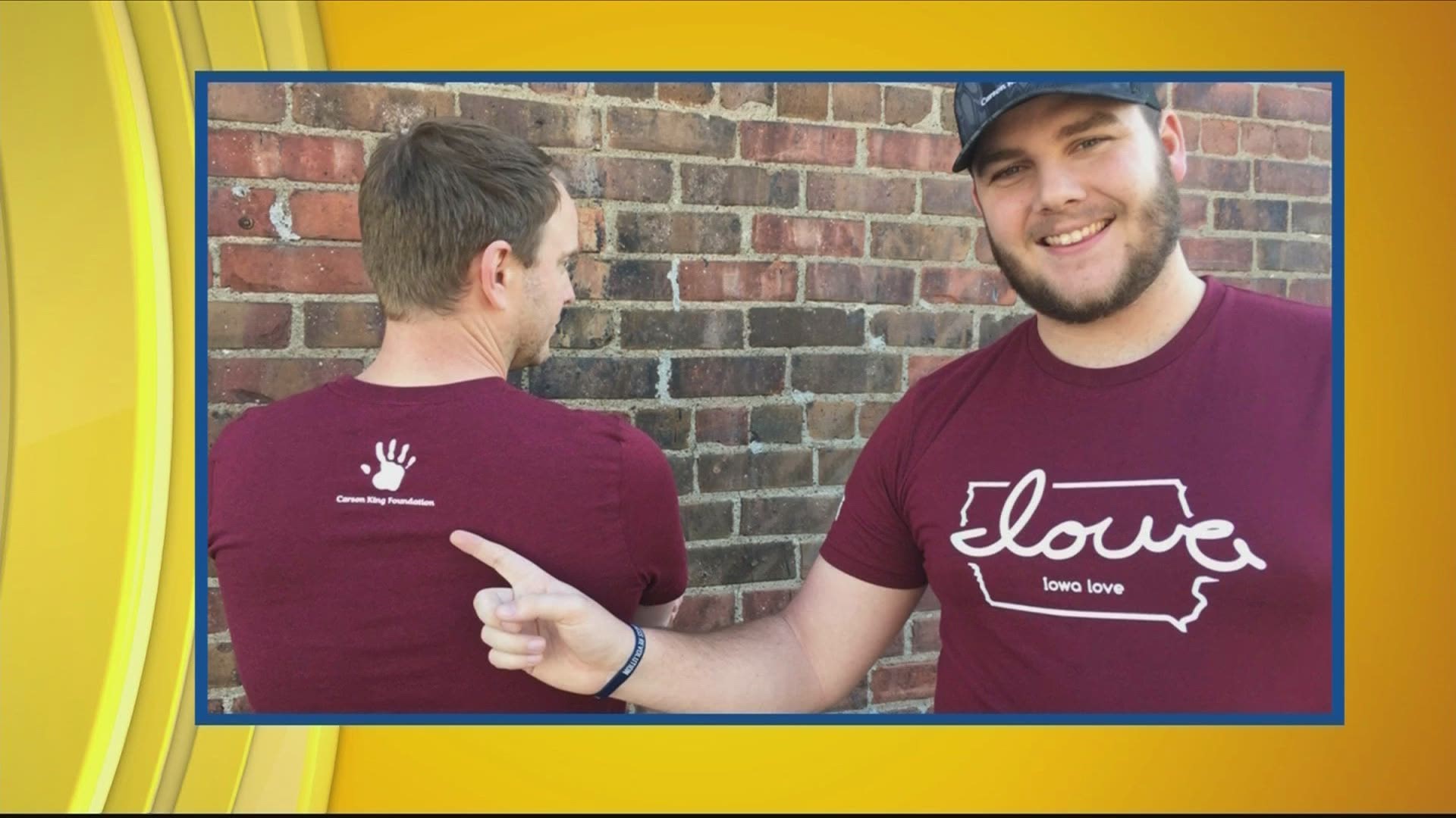 Carson King's Iowa Love shirts will benefit mental health services across the state of Iowa