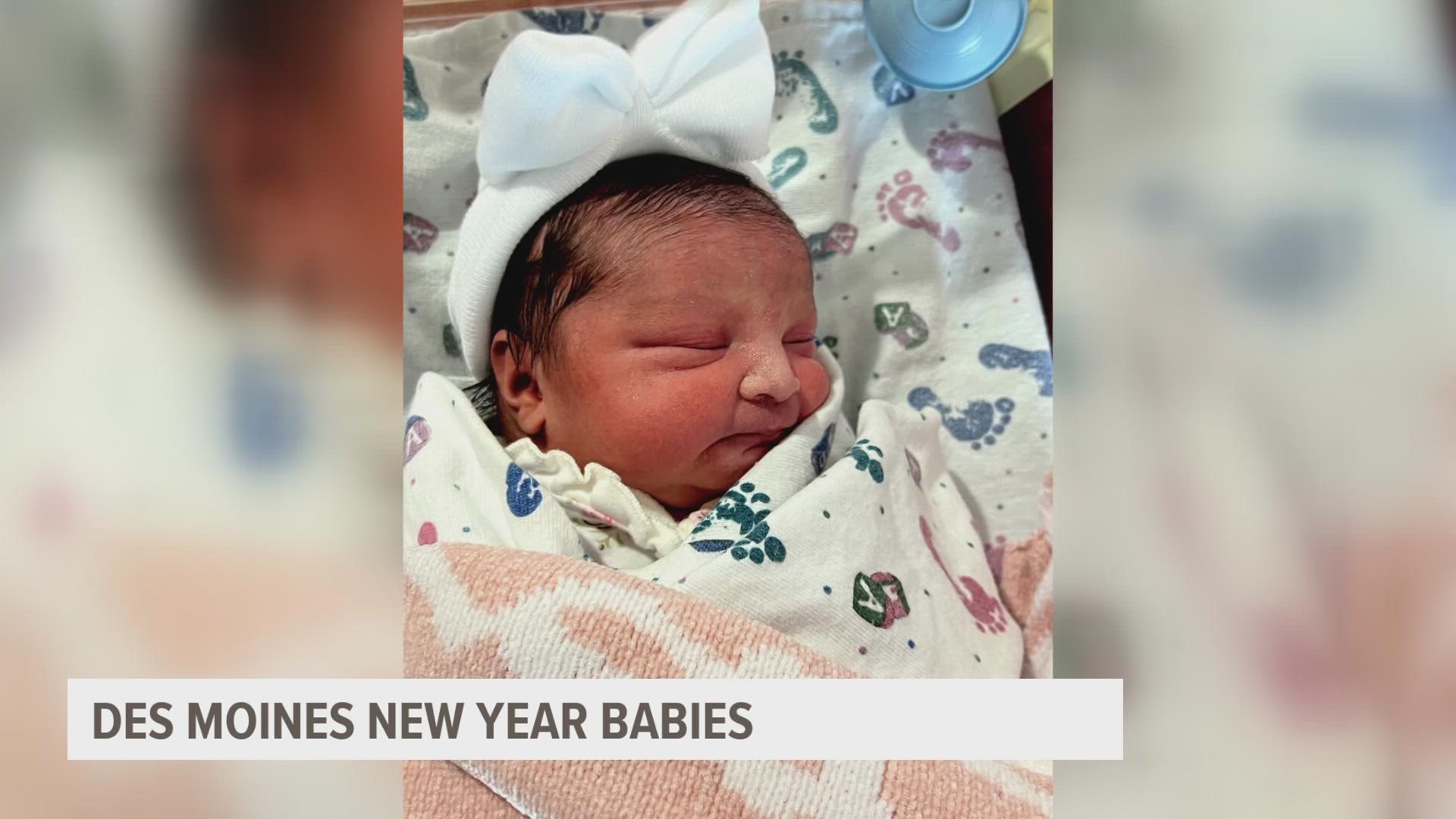 Just hours into the new year, some Iowa families welcomed babies into the world.