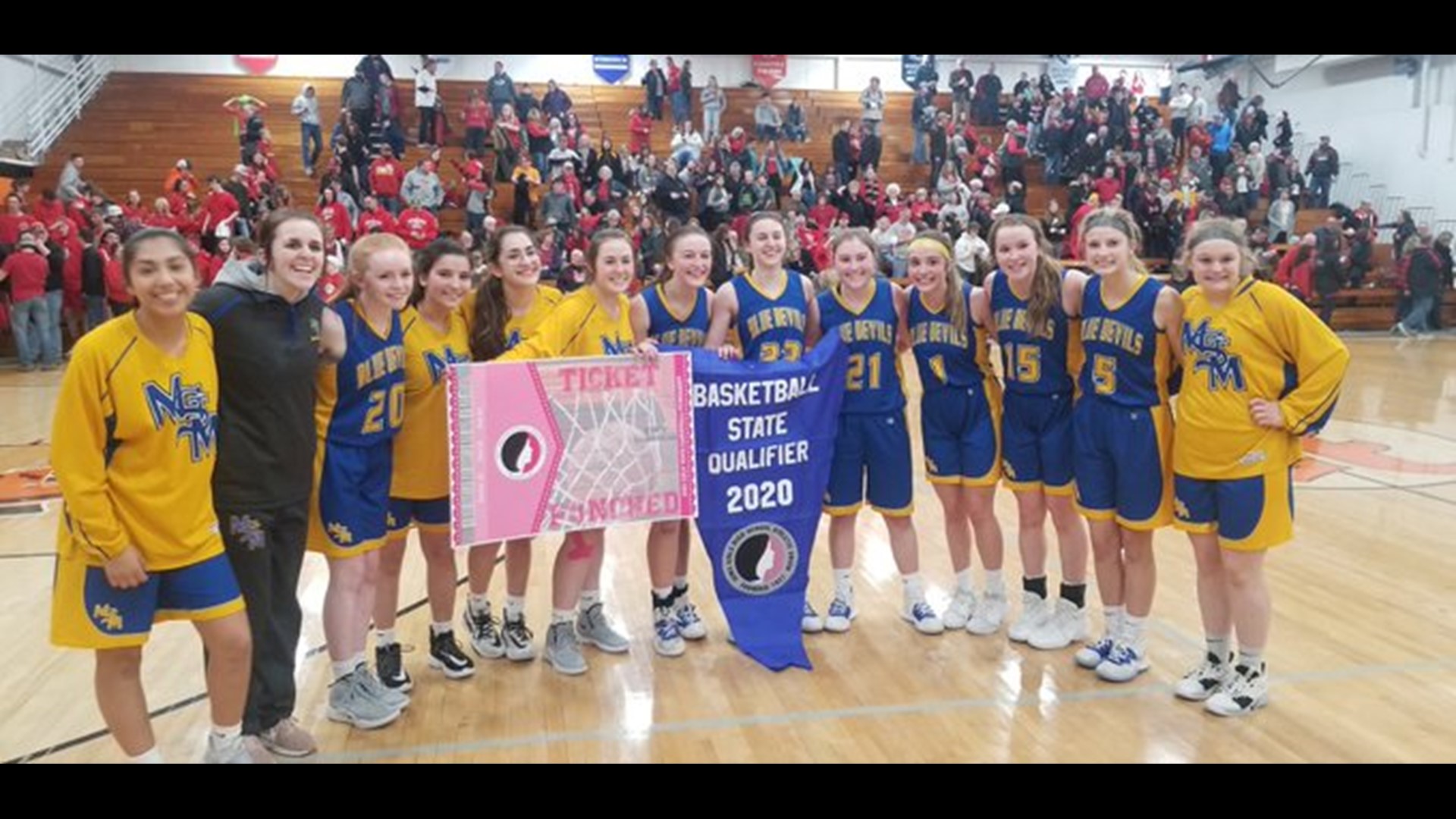 Martensdale-St. Marys edges North Mahaska 41-39 to punch their ticket to Girls State Basketball. It will be their first appearance since 2011.