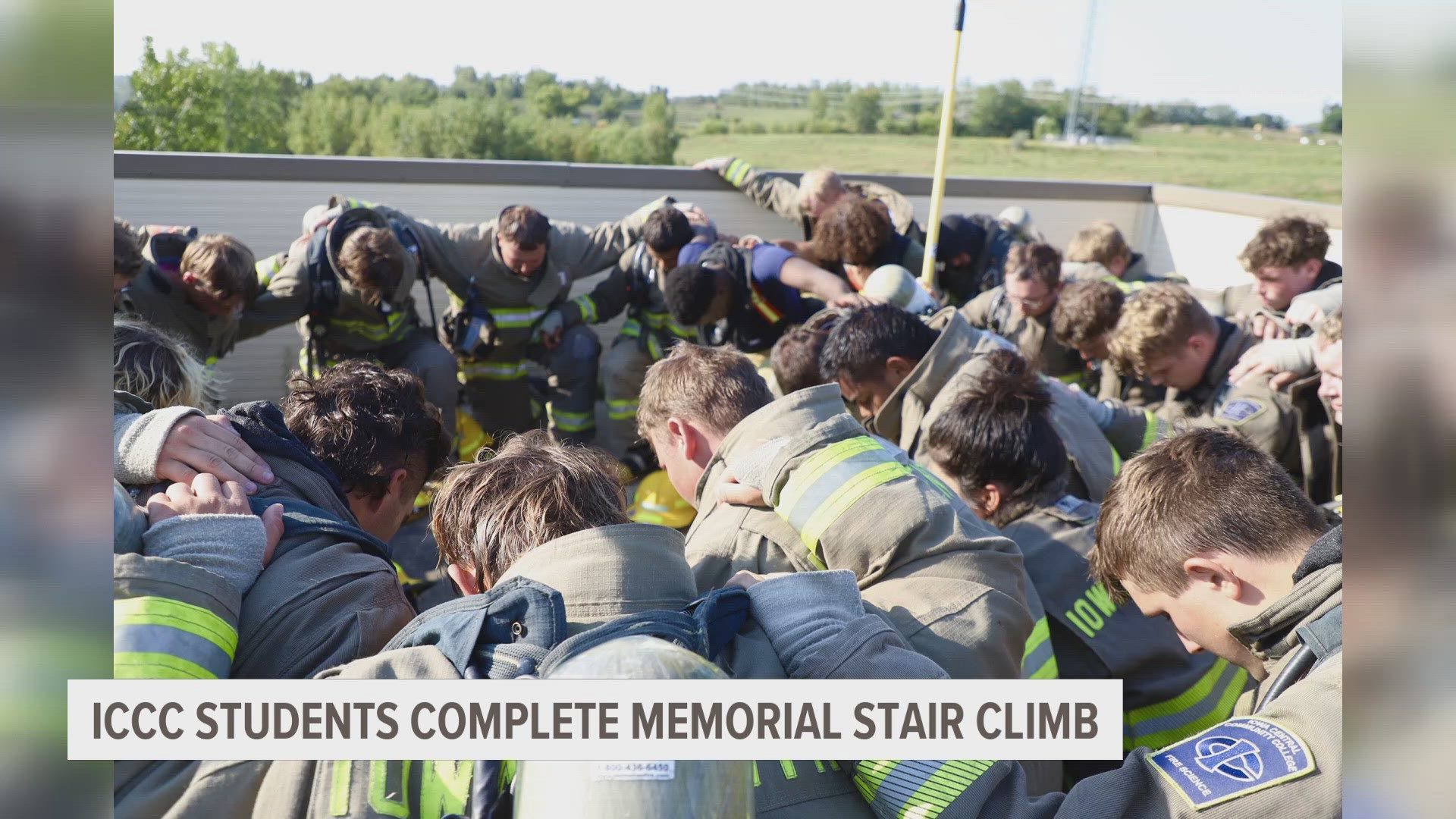 Students climbed 78 stories in honor of the highest floor New York firefighters reached that day.