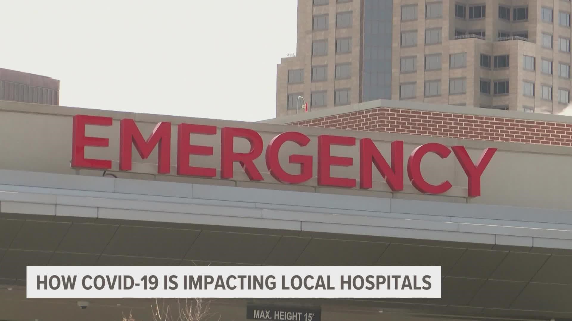 Local 5's Mary Sugden goes inside an Iowa emergency room where doctors are dealing with bed shortages and mental stressors.
