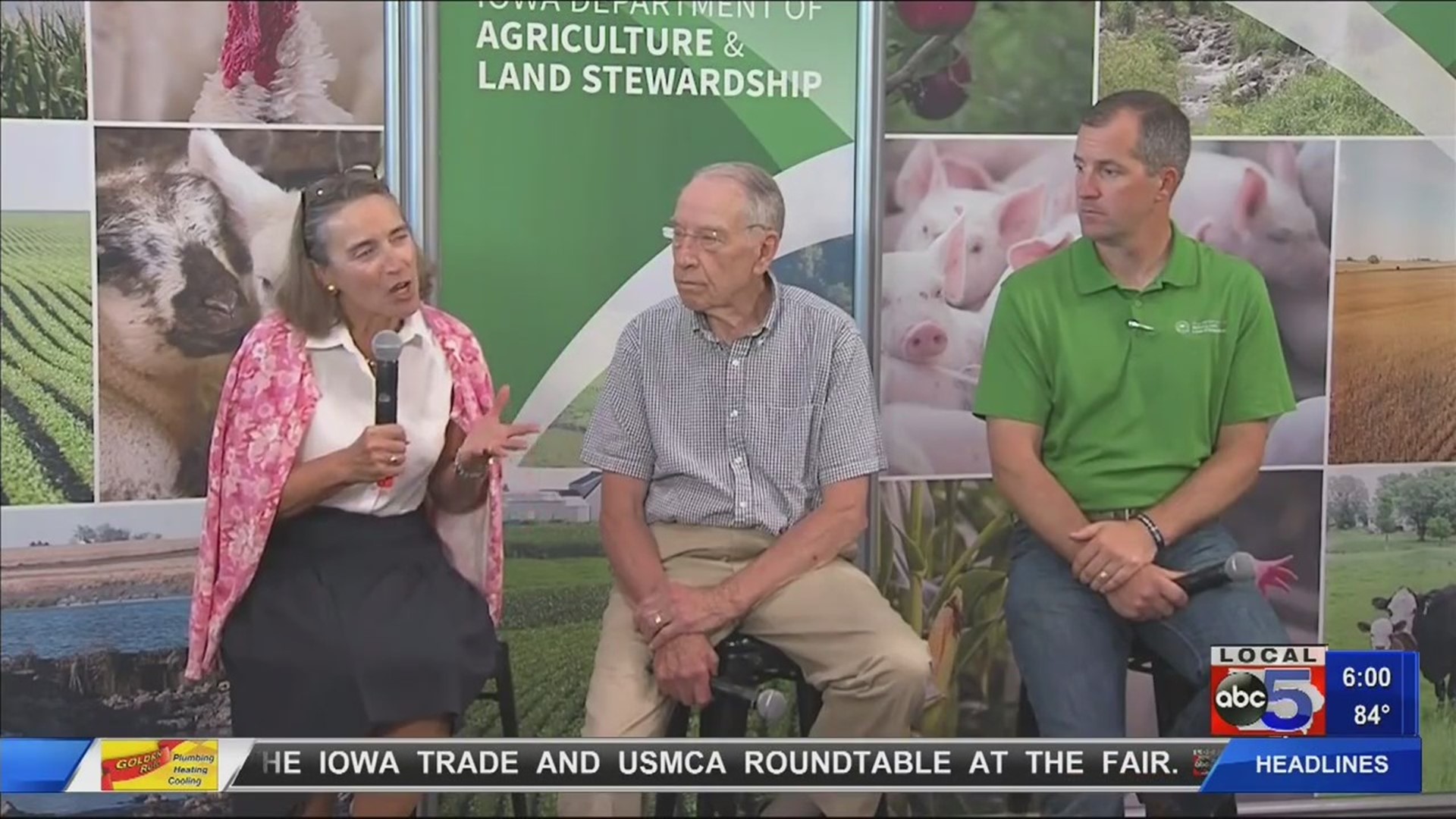 Iowa farmers attended a round table with Senator Chuck Grassley (R-IA) to talk about the USMCA.