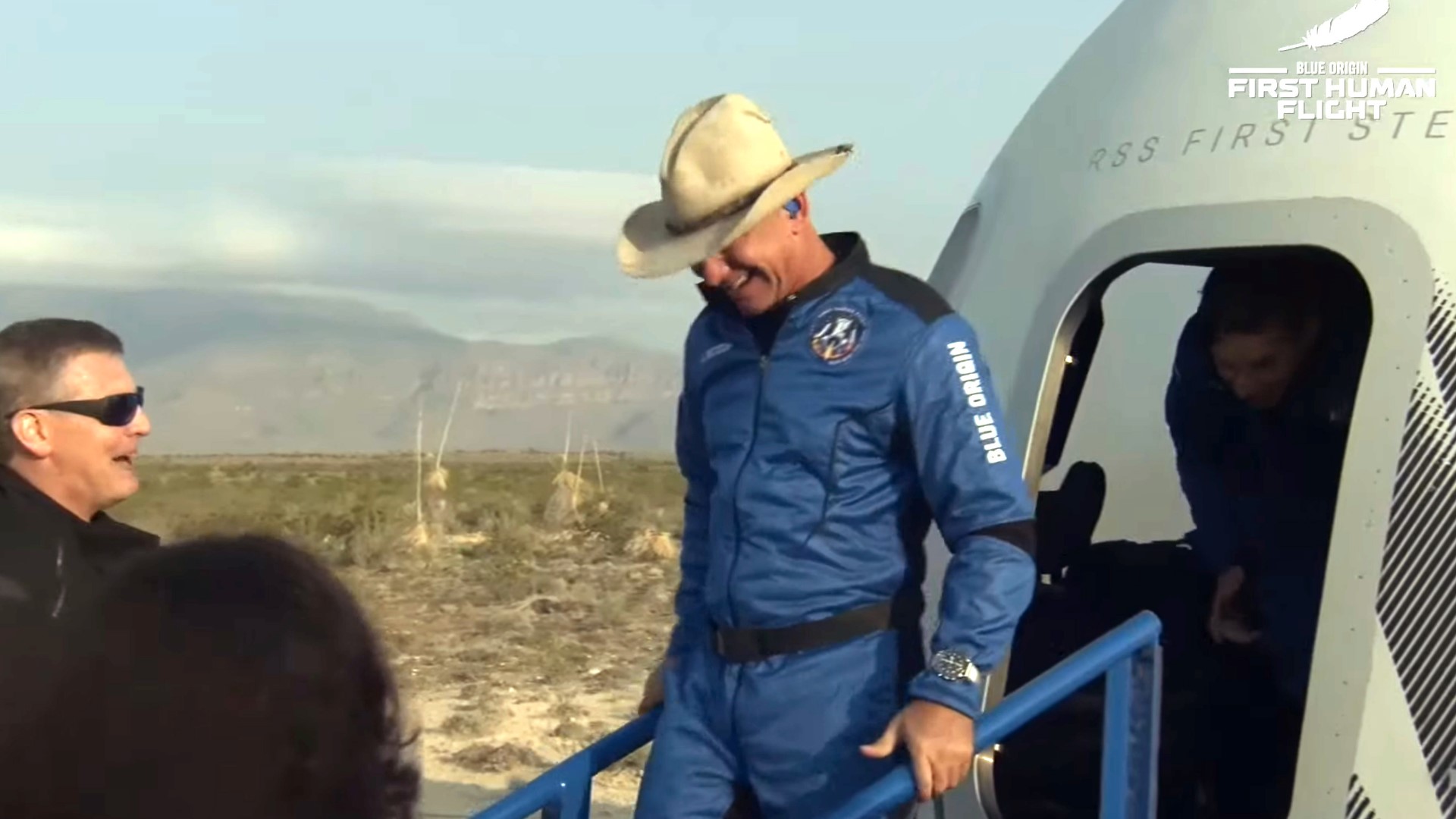 The Amazon founder soared to space with a hand-picked group in his Blue Origin capsule and landed 10 minutes later on the desert floor.
