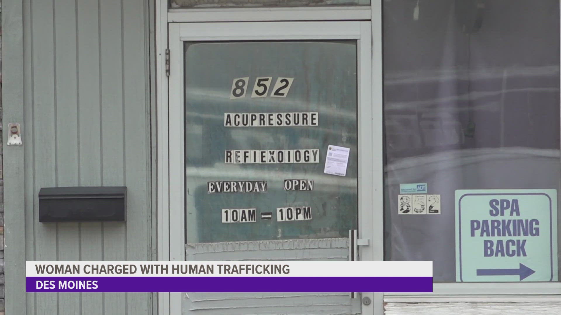 Police executed a search warrant at a local massage parlor on Wednesday, where they located three adult female victims.