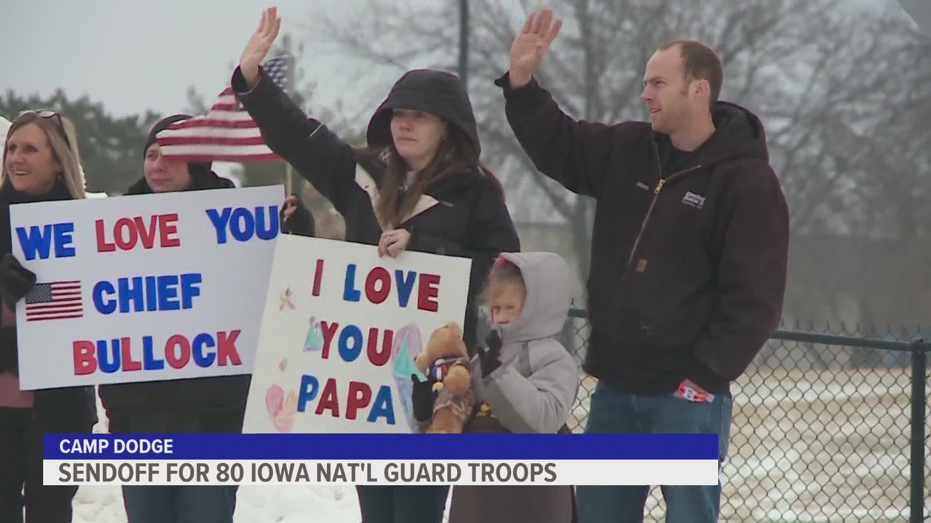 Welcome home and farewell ceremonies were held at Camp Dodge over the weekend, for members of the National Guard.