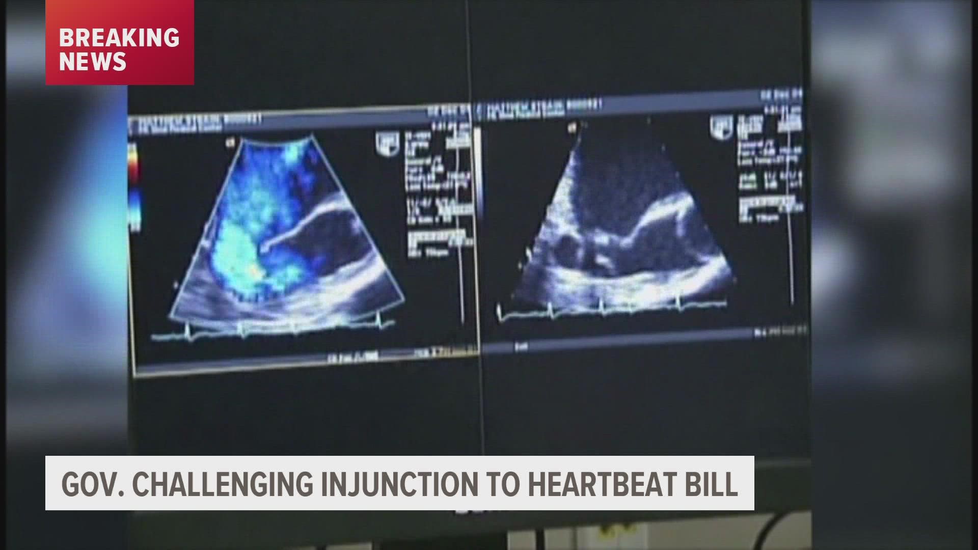 The bill, which outlawed abortions at six weeks of pregnancy, was passed by the Iowa Legislature and signed by Reynolds in 2018.