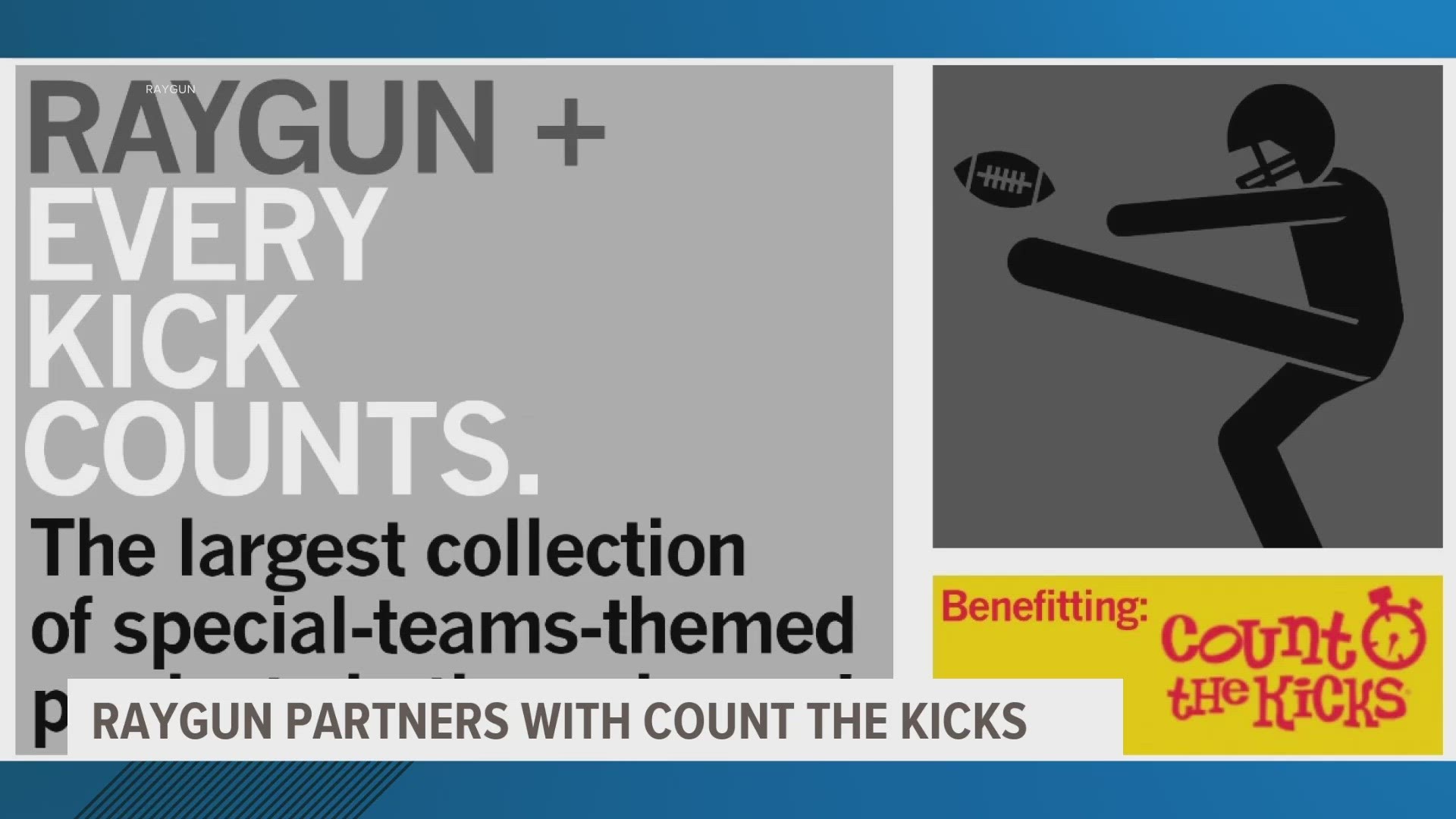 According to RAYGUN's website, "some proceeds from these shirt sales go to Count the Kicks" and their stillbirth prevention efforts.