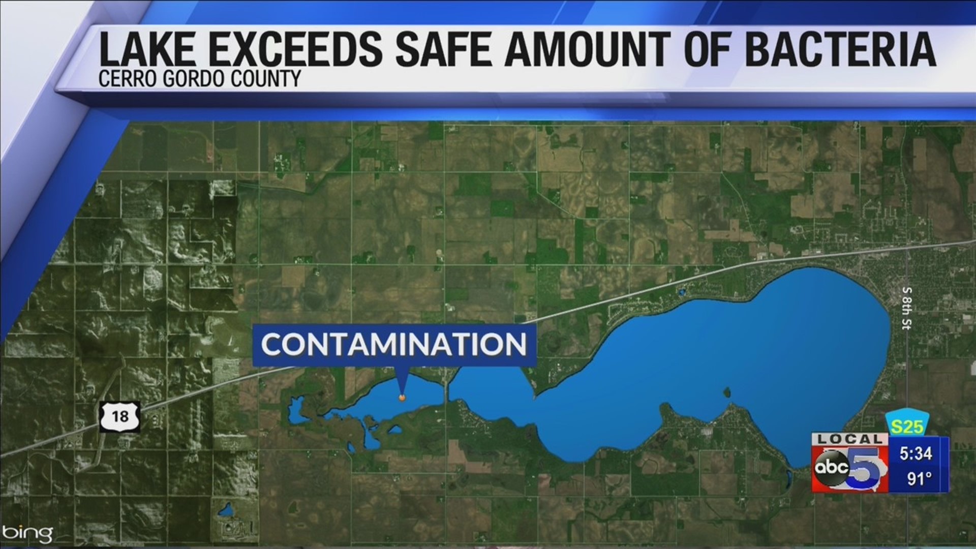 A swimming advisory is in effect for McIntosh Woods State Park in Cerro Gordo County due to an E. coli contamination.