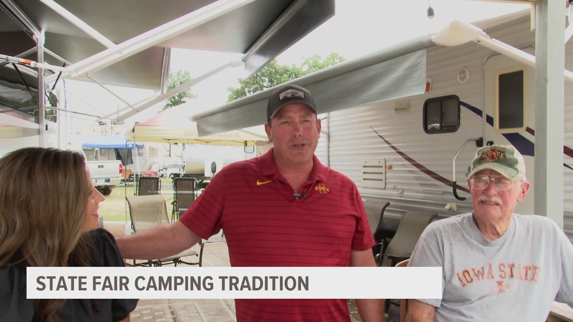 A family of around 100 people spend the month of August at the Iowa State Fairgrounds — they say nothing will stop this tradition.