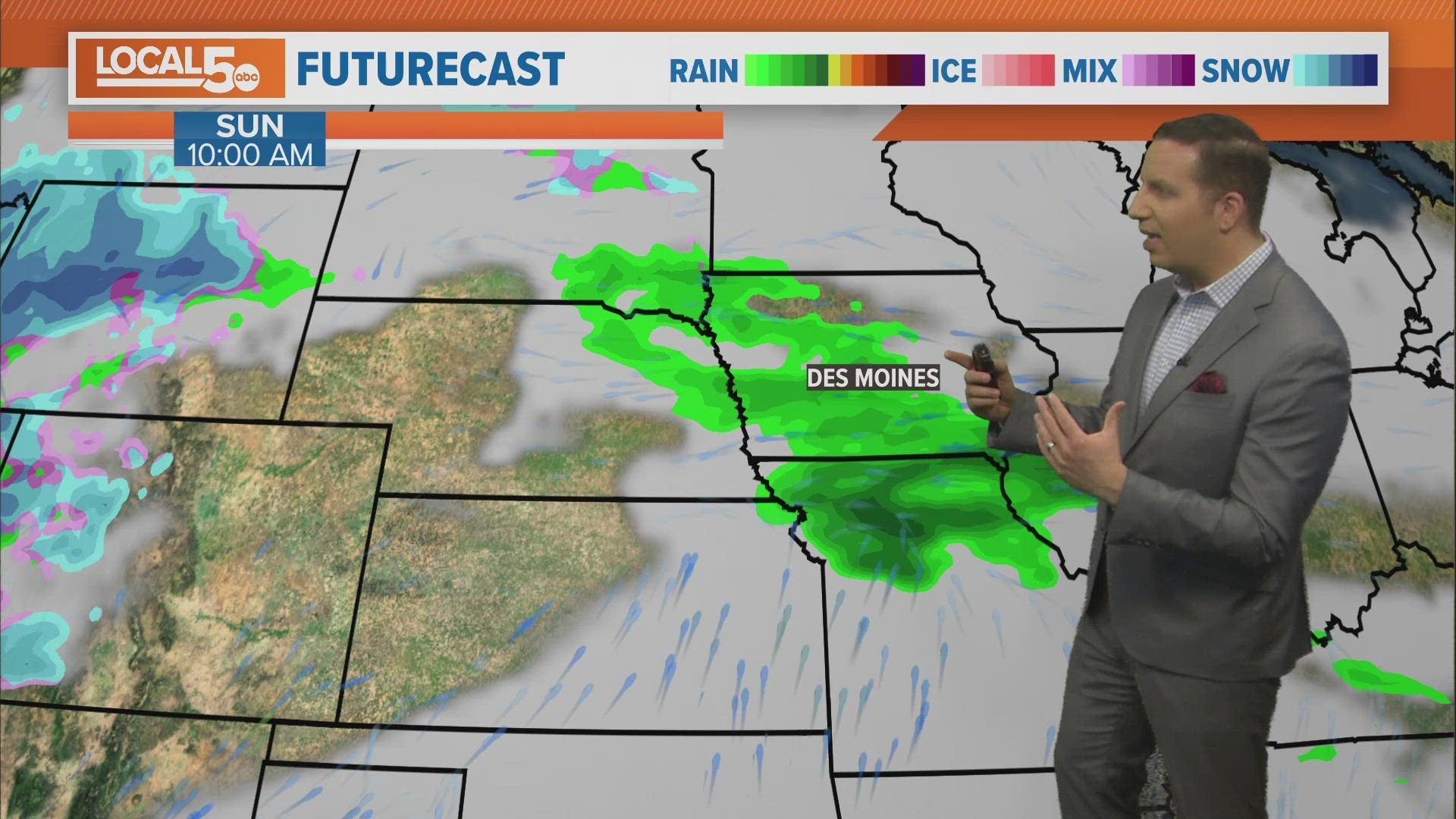 Rain will move back in for Easter Sunday and next Monday.