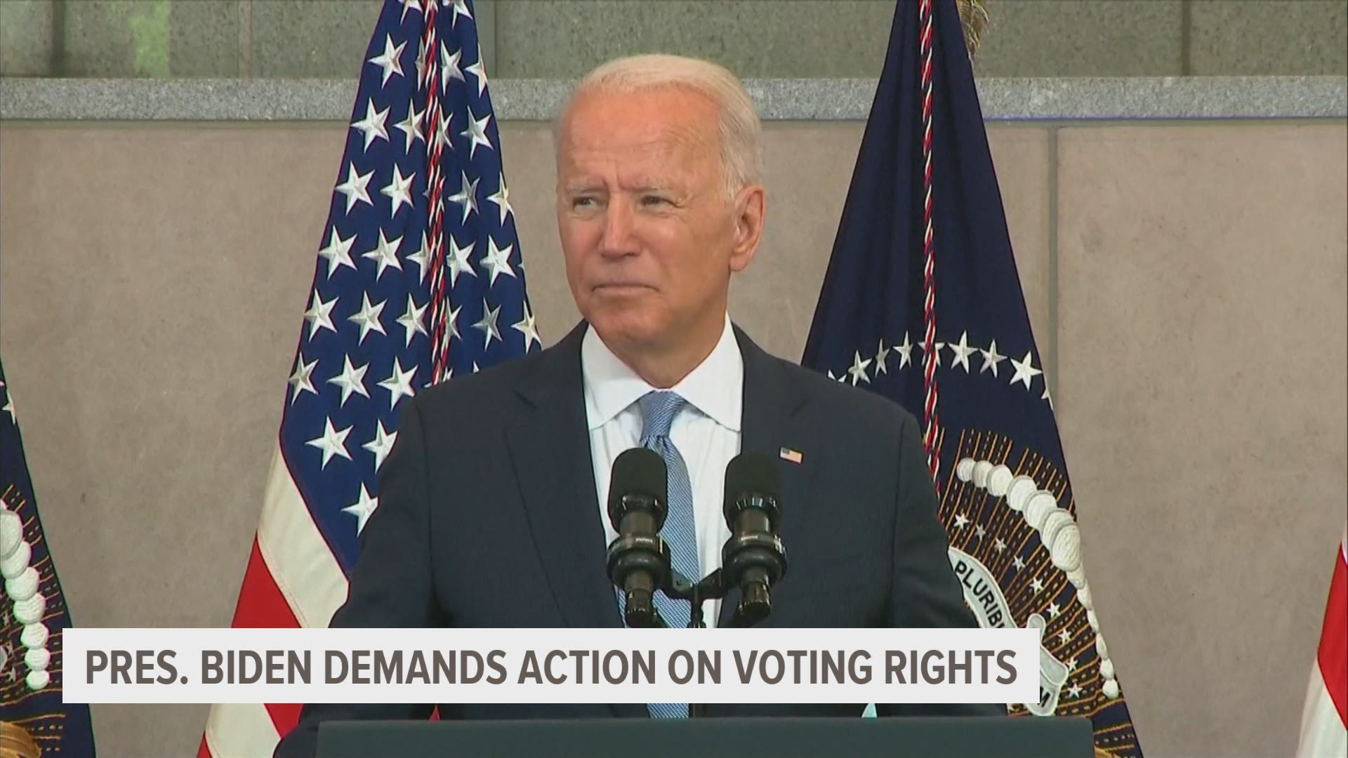 Biden laid out what the White House called “the moral case” for voting rights in a speech in Philadelphia Tuesday afternoon.