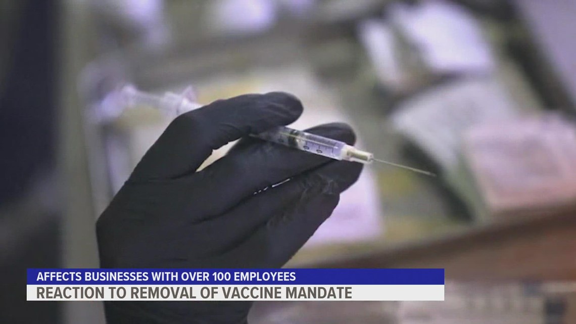 'Case by case basis' for Iowa companies as Biden administration withdraws vaccine mandate for large businesses