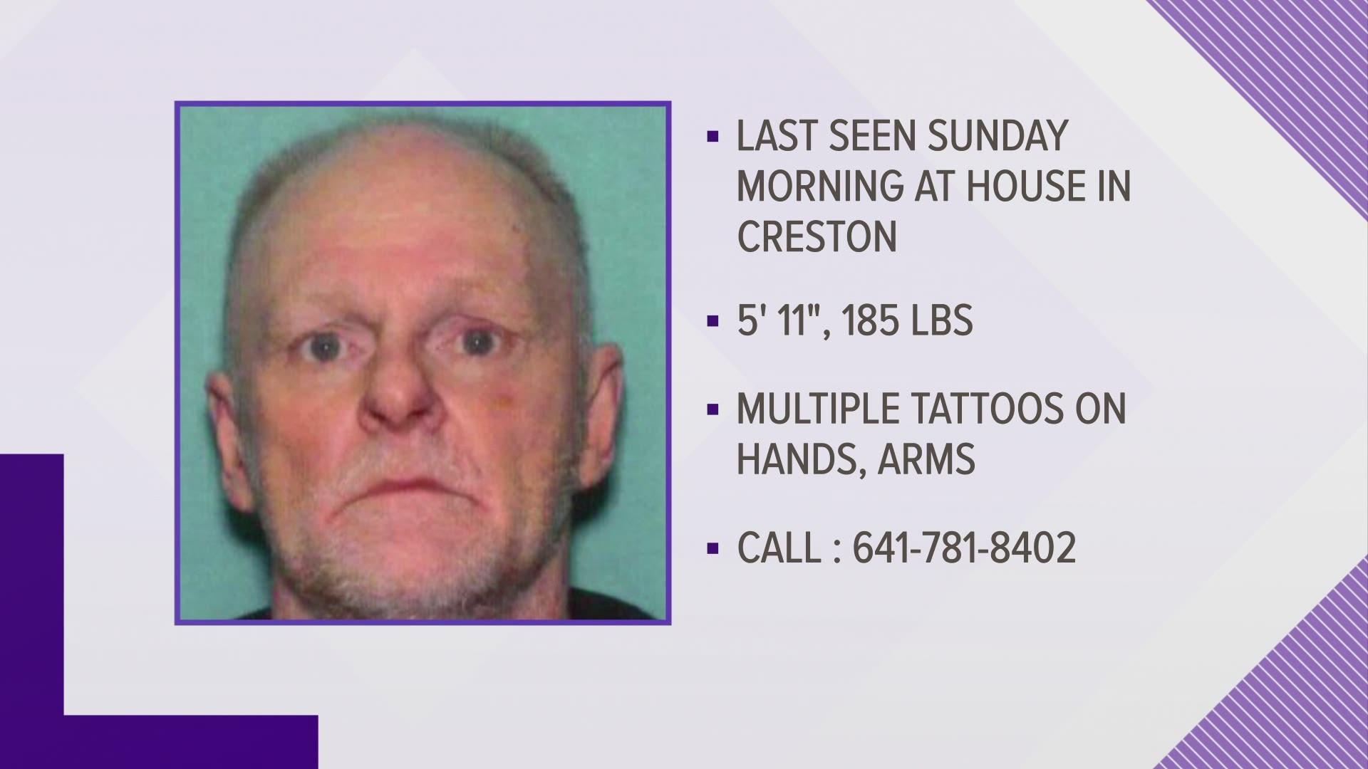 Tim Fechter, 58, was last seen on Father's Day. The DCI said there are no known or ongoing threats to the public in connection to his disappearance.