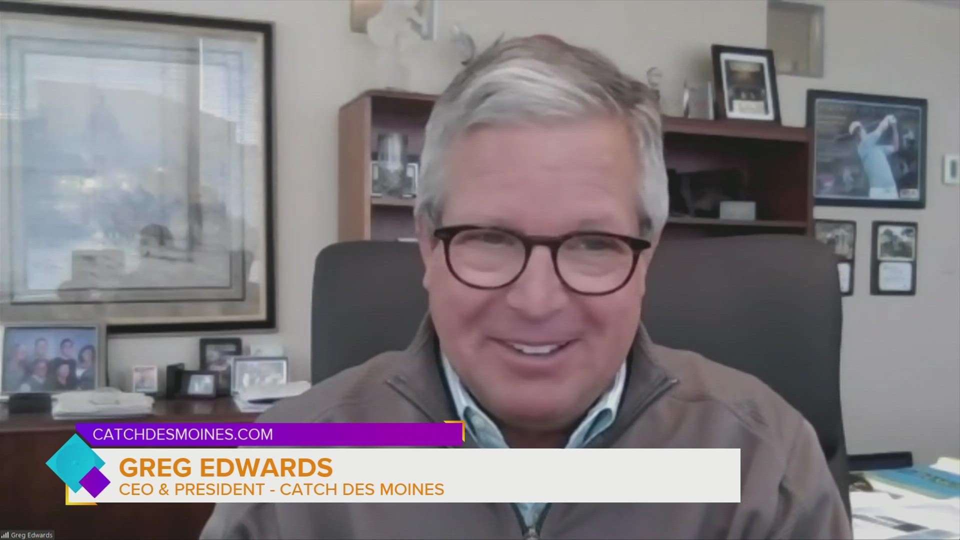 Catch Des Moines CEO/President Greg Edwards talks about great activities in the Des Moines Area this week including fun comedies, holiday shopping & basketball