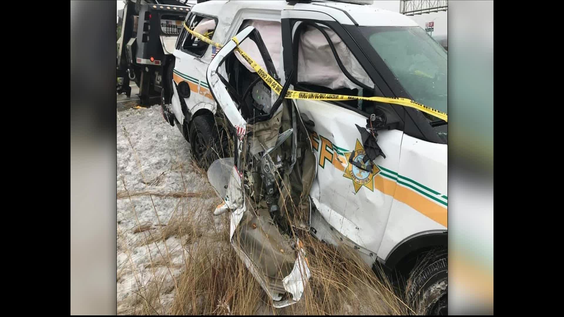 Polk County sheriff's deputy narrowly escapes crash with semi