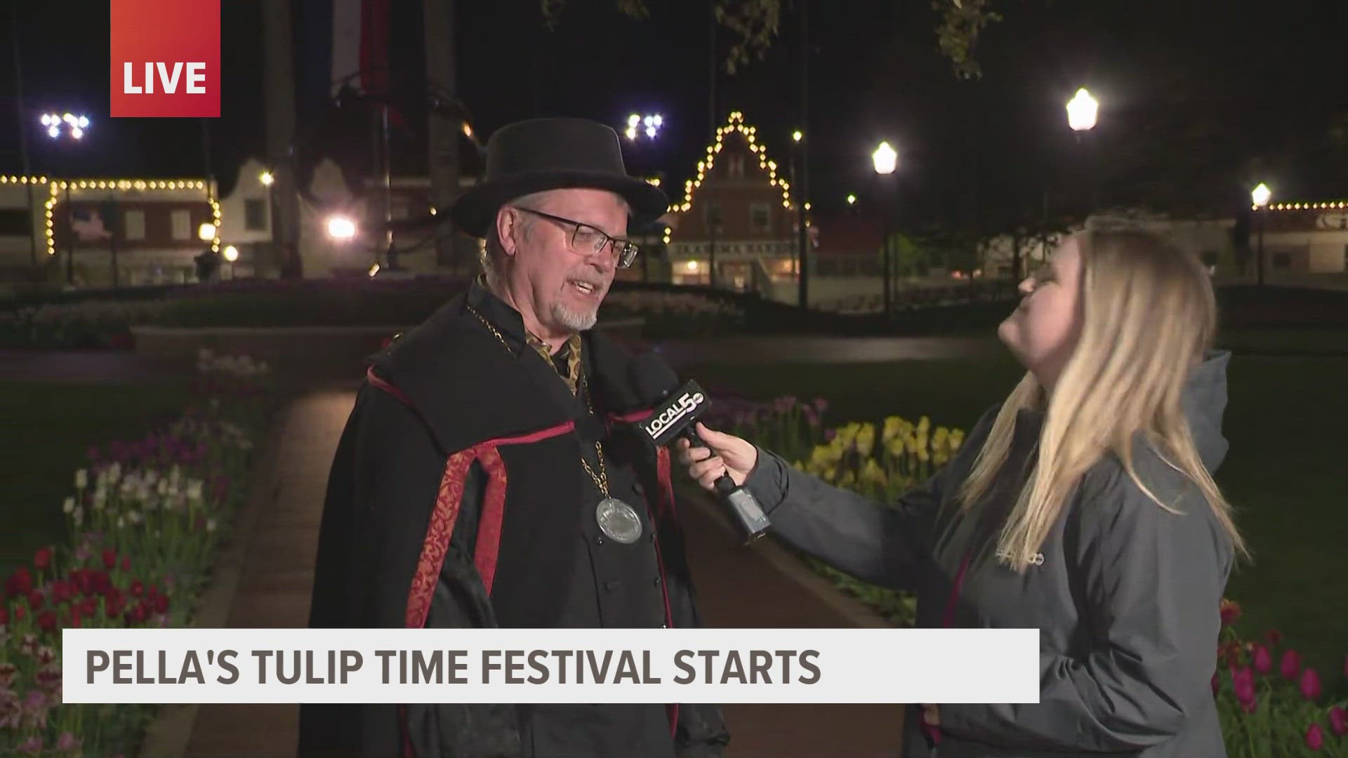 Local 5's Larissa Milles is joined by Tulip Time Burgemeister Randy Sikkema, who has held the title since 2000.