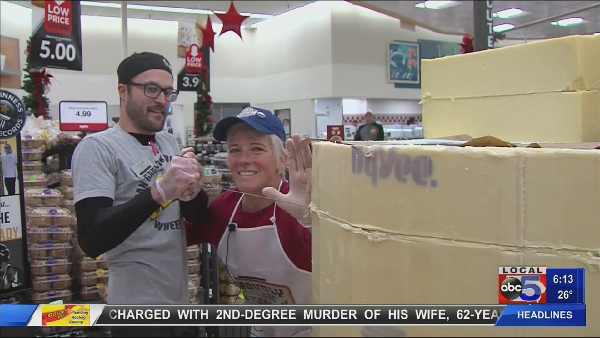 3,000 pound block of cheese at Ankeny Hy-Vee