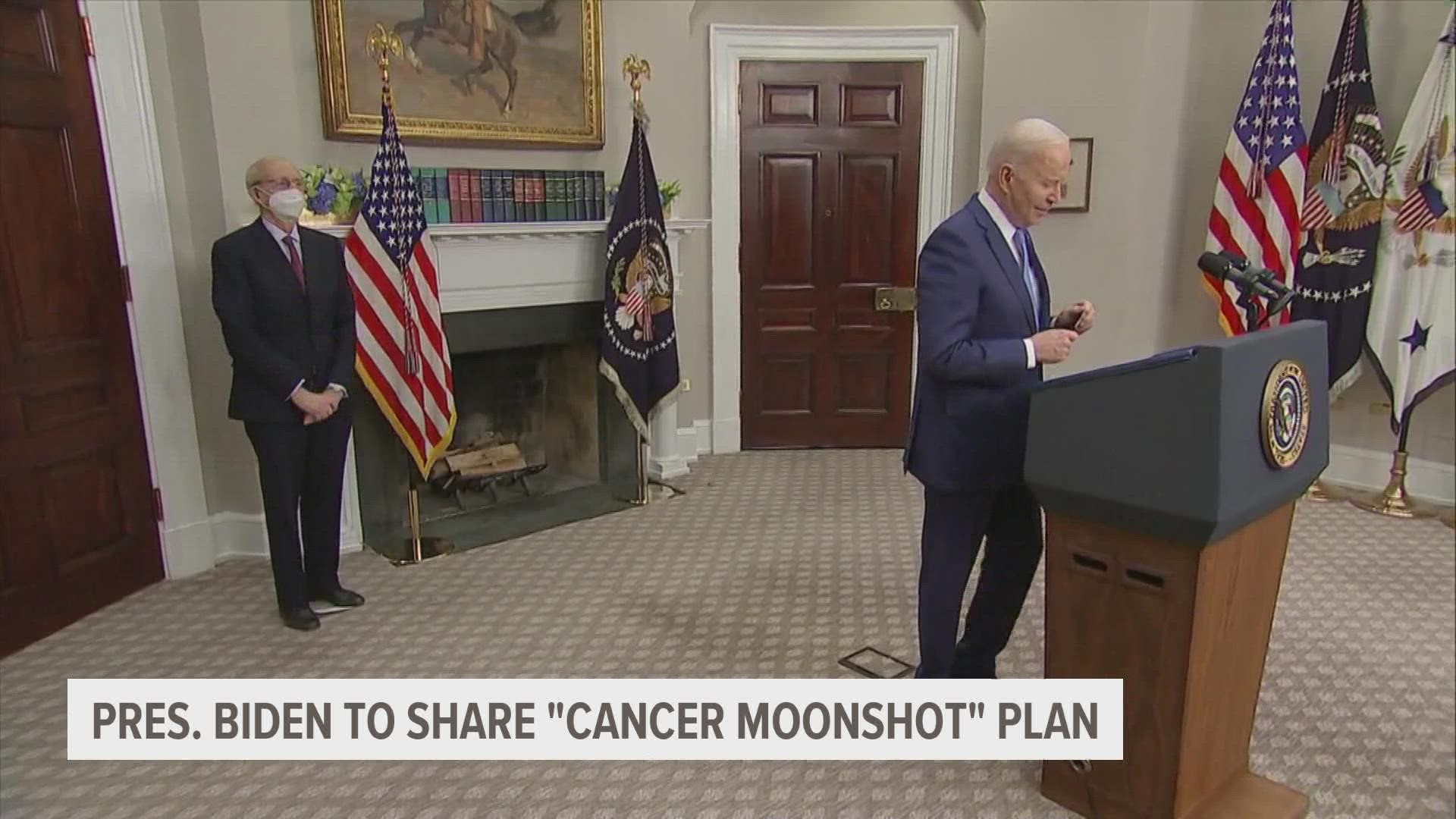 President Joe Biden is urging Americans to come together for a new “national purpose” — his administration’s effort to end cancer “as we know it.”