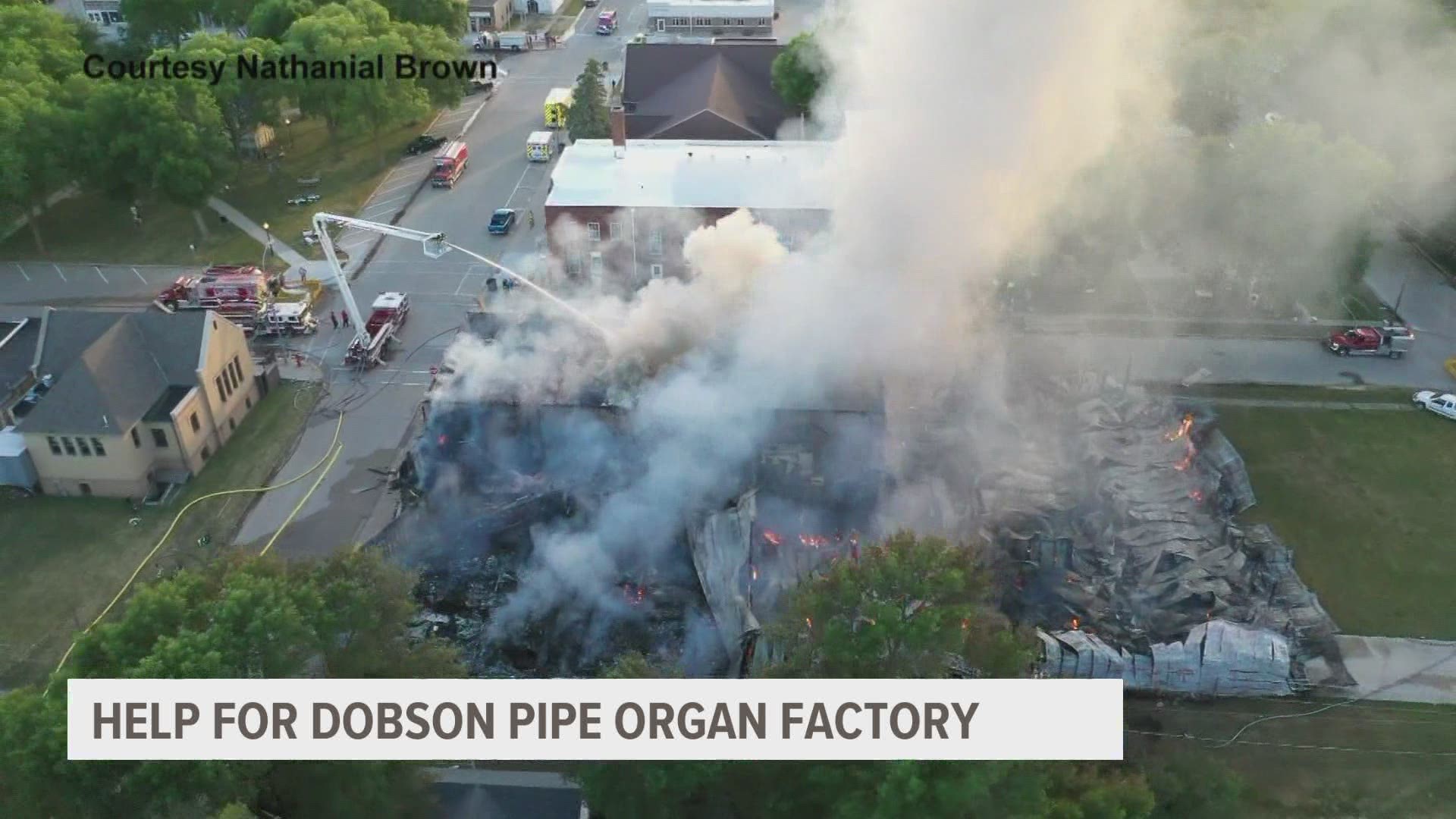 A competitor is paying it forward for the Dobson Pipe Organ factory, after a destructive fire.