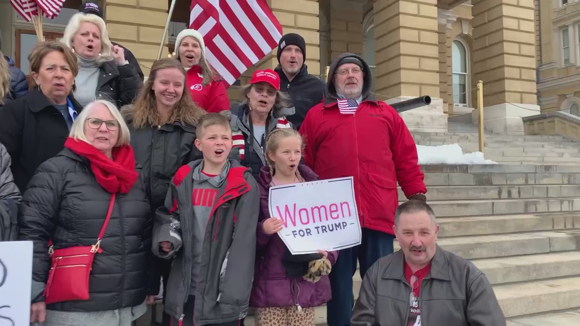 Iowa Trump supporters gathered peacefully at the statehouse while others in Washington. D.C. violently breached the U.S. Capitol.