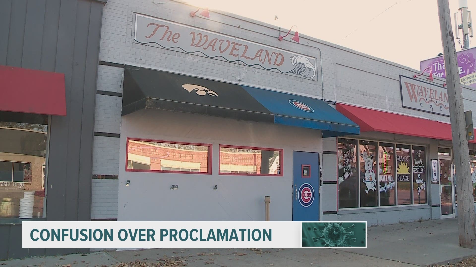 Waveland Tap says the governor's proclamation is hurting his business.