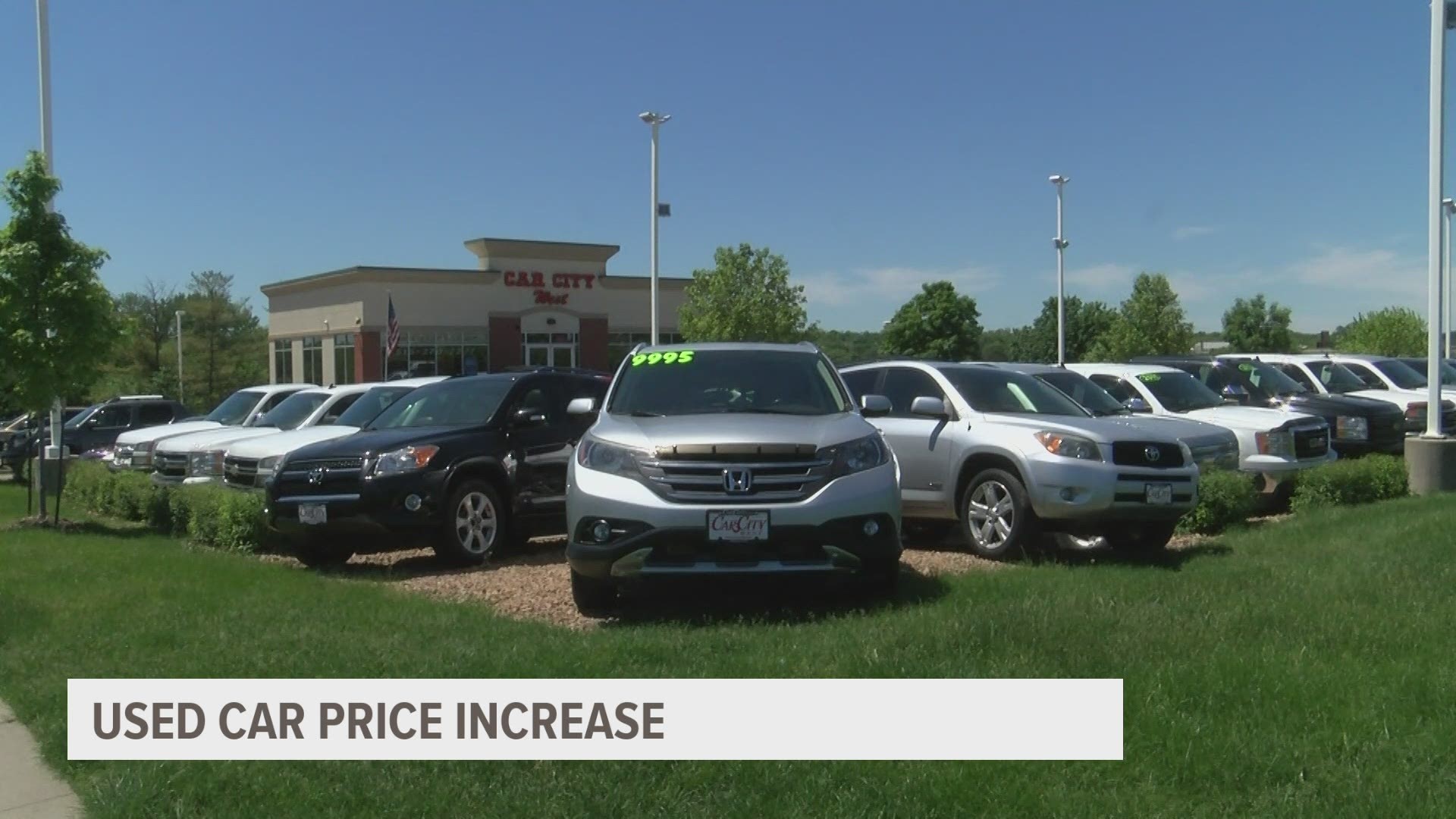 The general manager of a used car shop said over the last few months, he's seen an increase in used cars. Some increasing between three and five thousand dollars.
