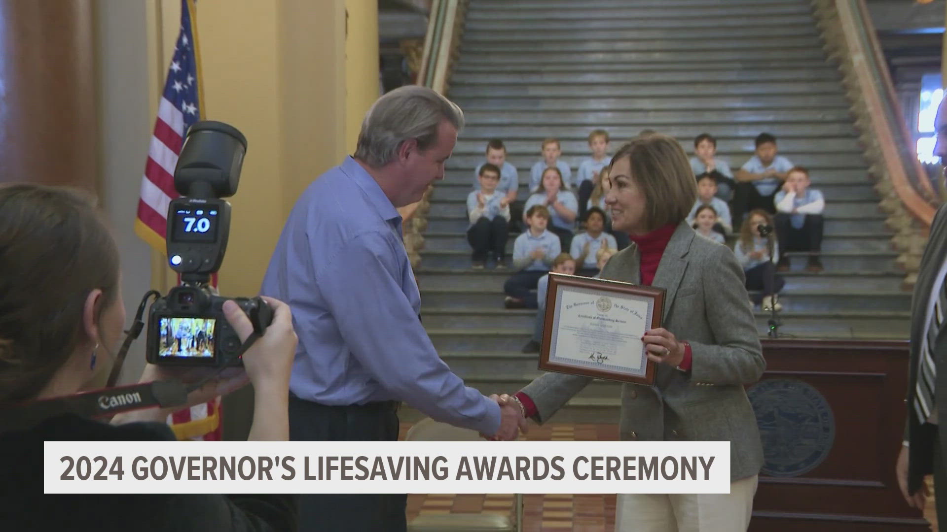 The awards are a part of the "Governor's Lifesaving Award" program.