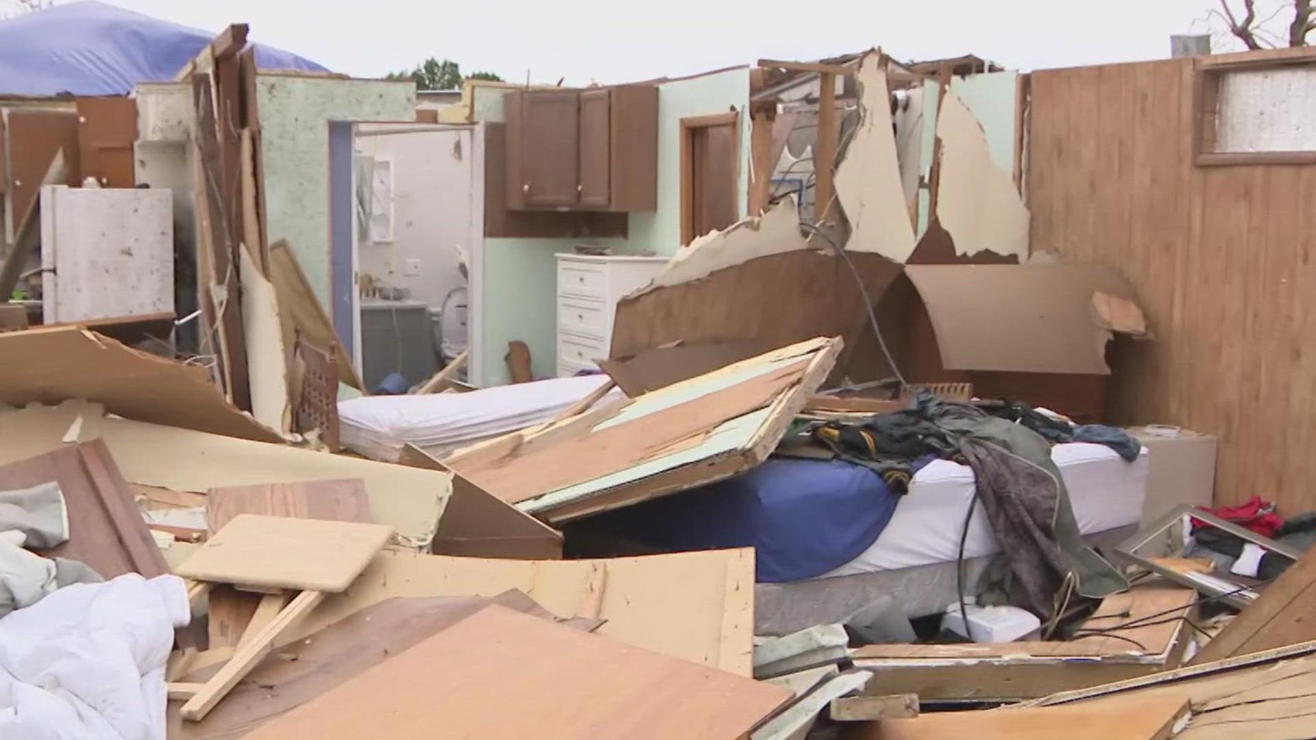 Days after a powerful EF-4 tornado tore through town, another round of severe weather impacted the community of Greenfield once again.
