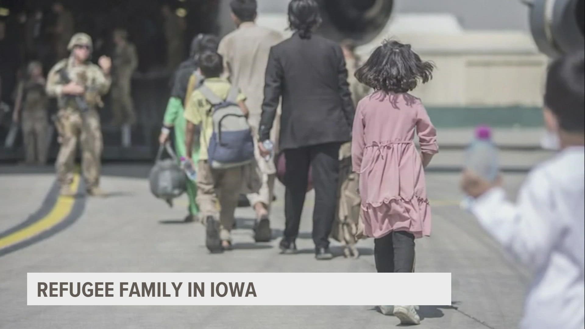 A family who escaped Afghanistan has been in Des Moines for over a week. The U.S. Committee for Refugees and Immigrants said they are helping to settle the family.