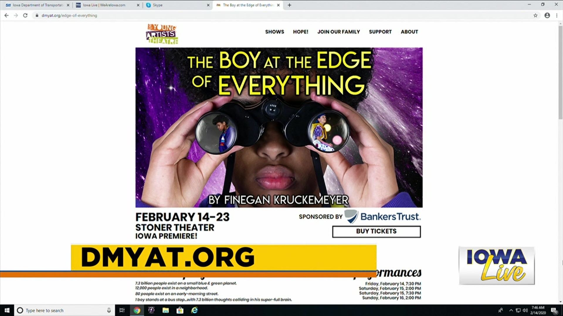 Iowa Arts: "The Boy at the Edge of Everything"