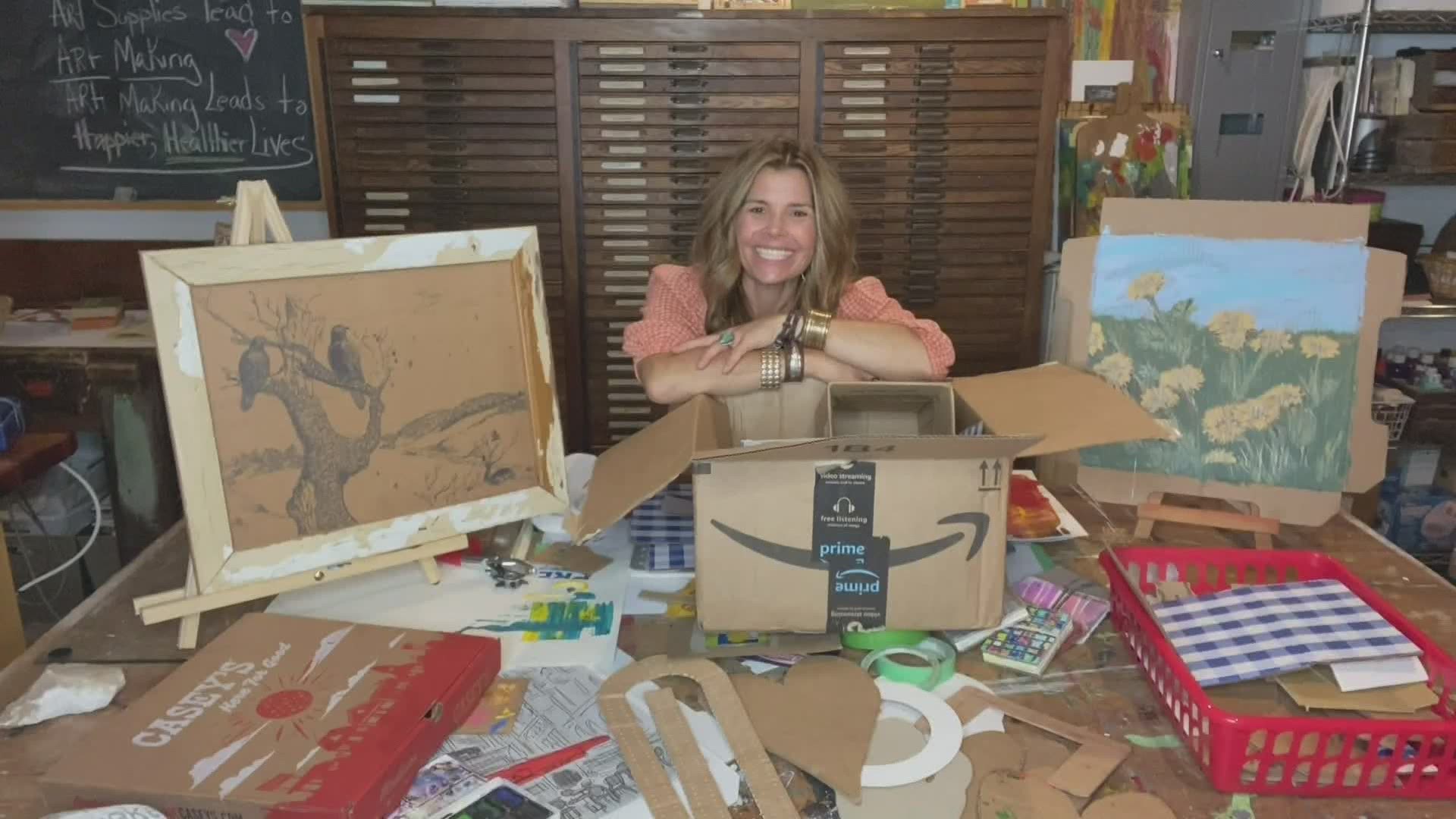 Michele shows us how to be creative with cardboard on 'Iowa Live'