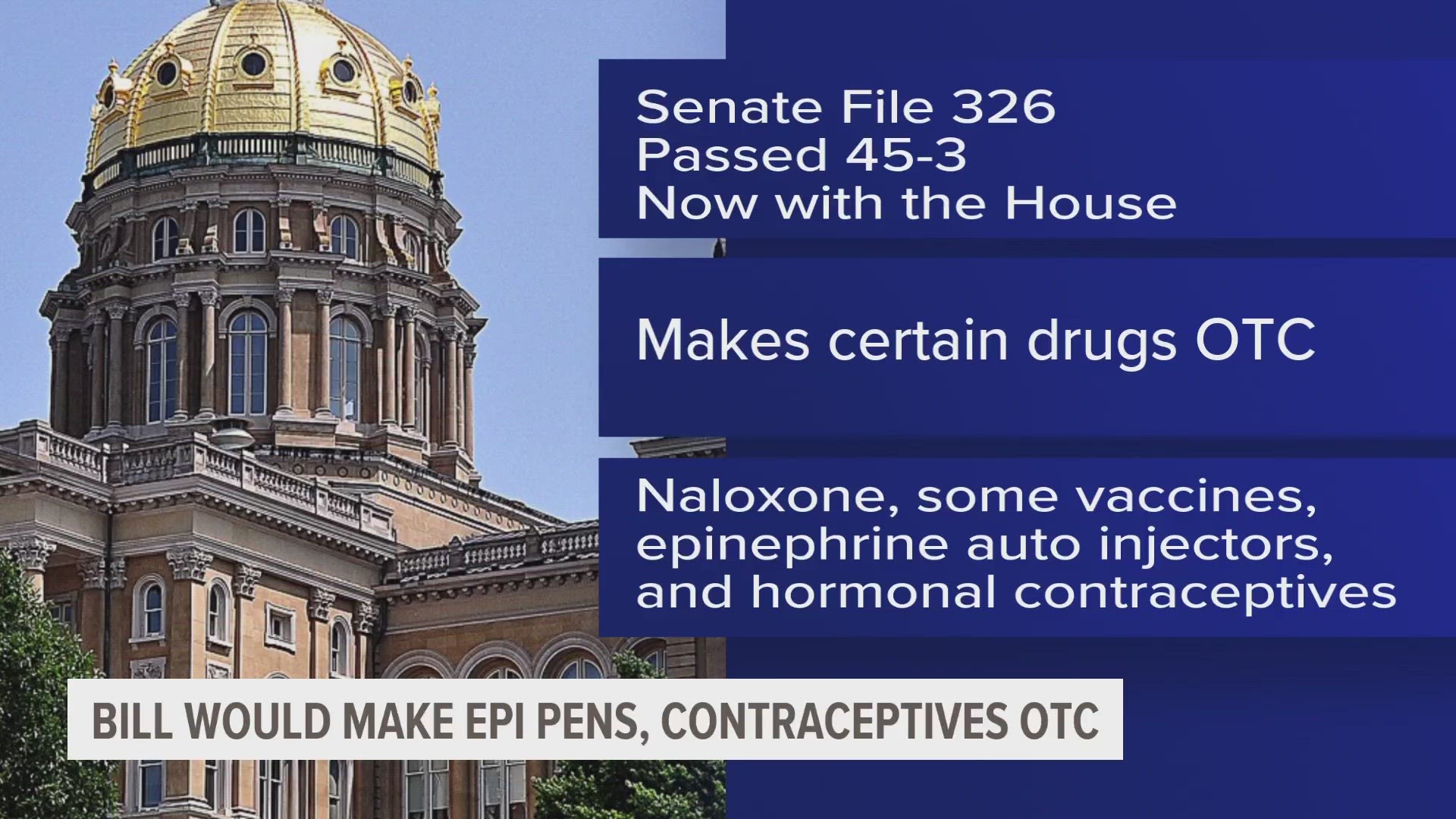 The bill now goes to the Iowa House.