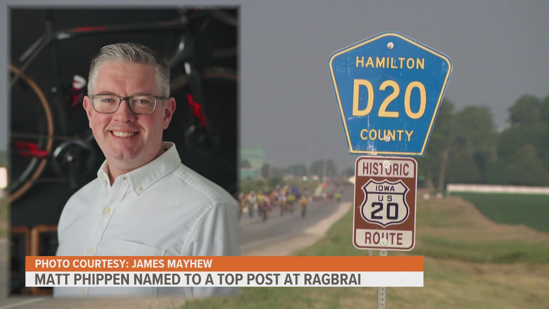 Matt Phippen has a long association with RAGBRAI, starting in 1990 when his family hosted riders in his front yard.