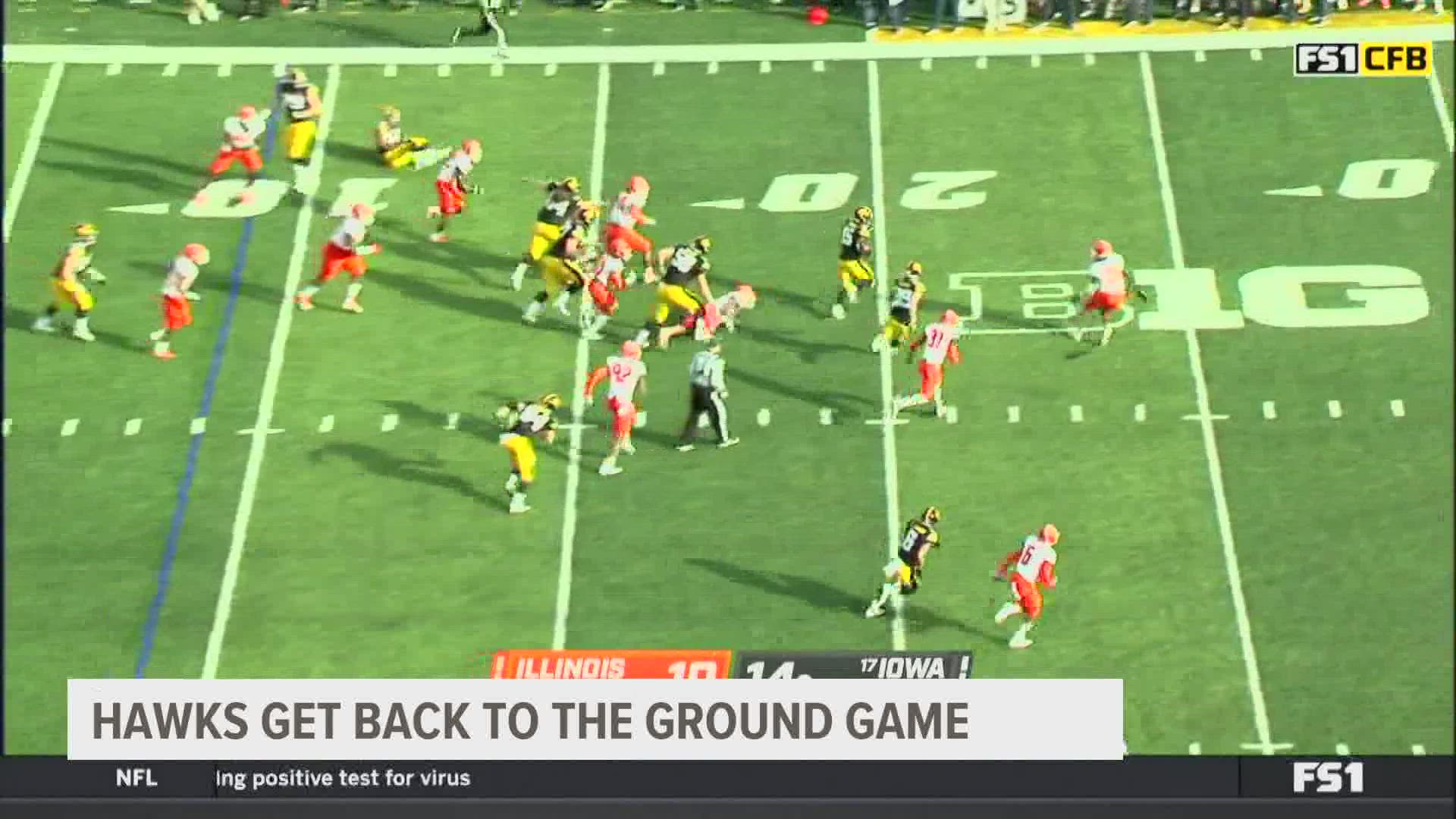 The Hawkeyes got back to a sound running game on Saturday vs. Illinois, led by Tyler Goodson.