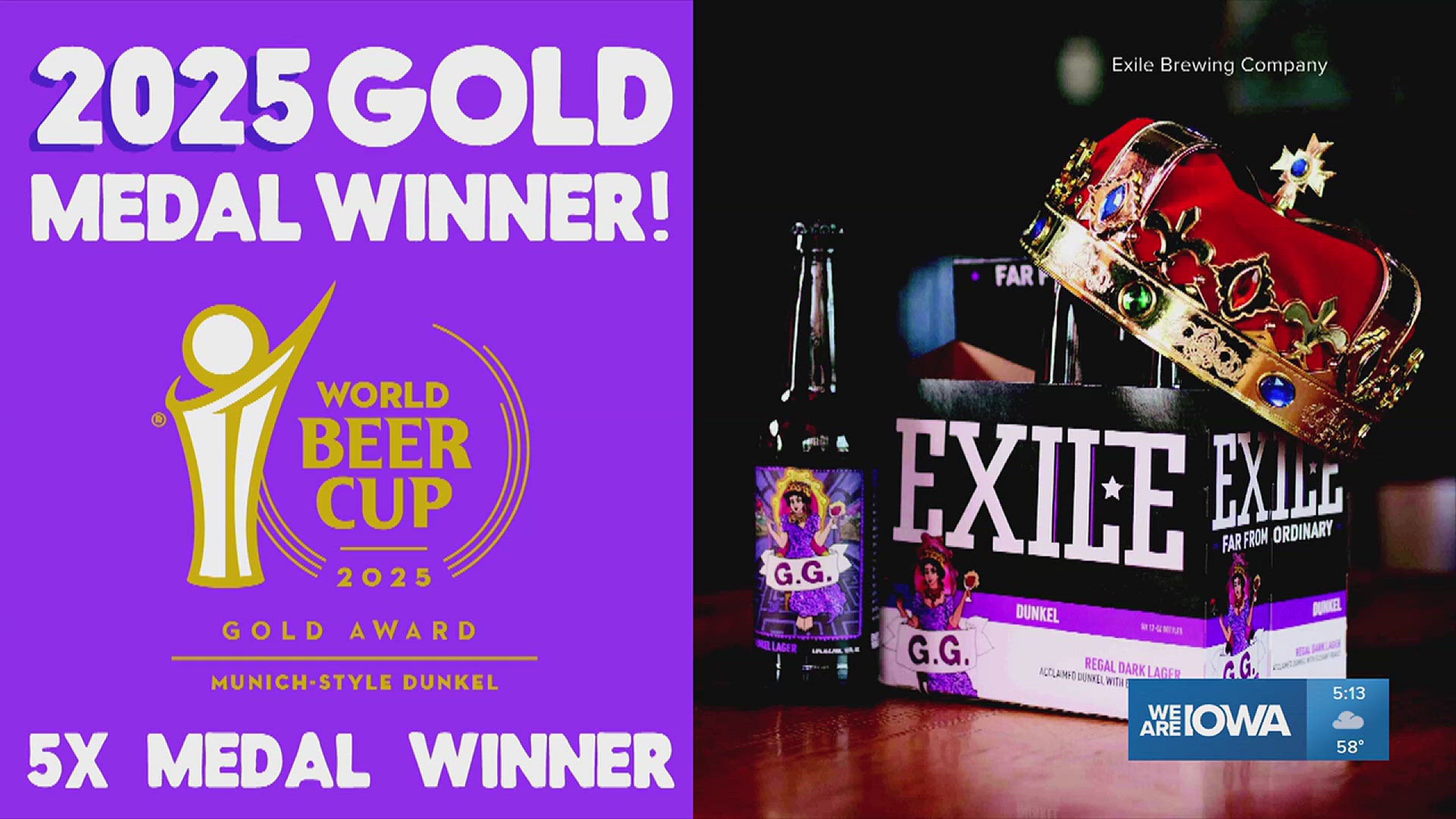 Exile's "G.G." beat out over 8,000 entries from over 1,700 breweries.