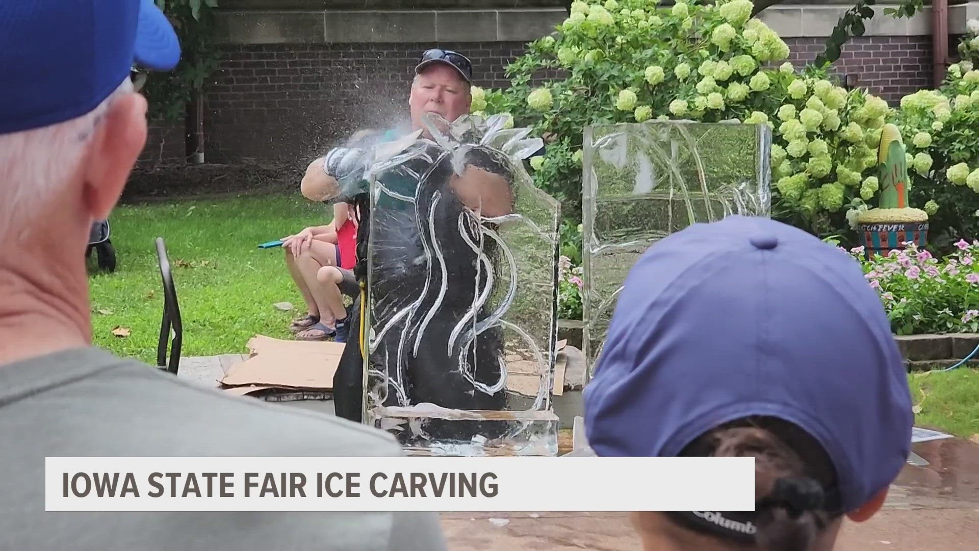 Local 5 Chief Photojournalist Don Schmith was at the fairgrounds to witness the sights and sounds from the ice carving demonstration.