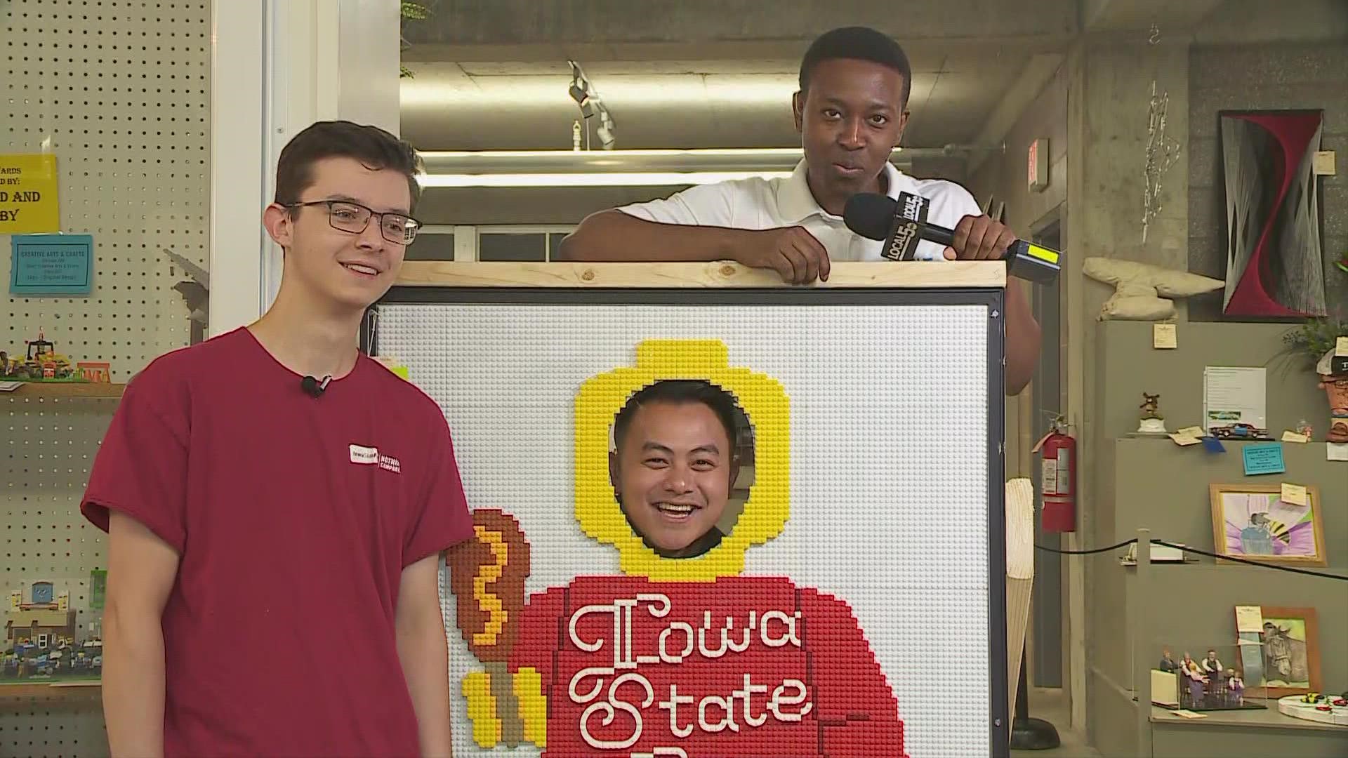 Ethan Gonzalez won the People's Choice Award for his Lego construction at the 2022 Iowa State Fair.