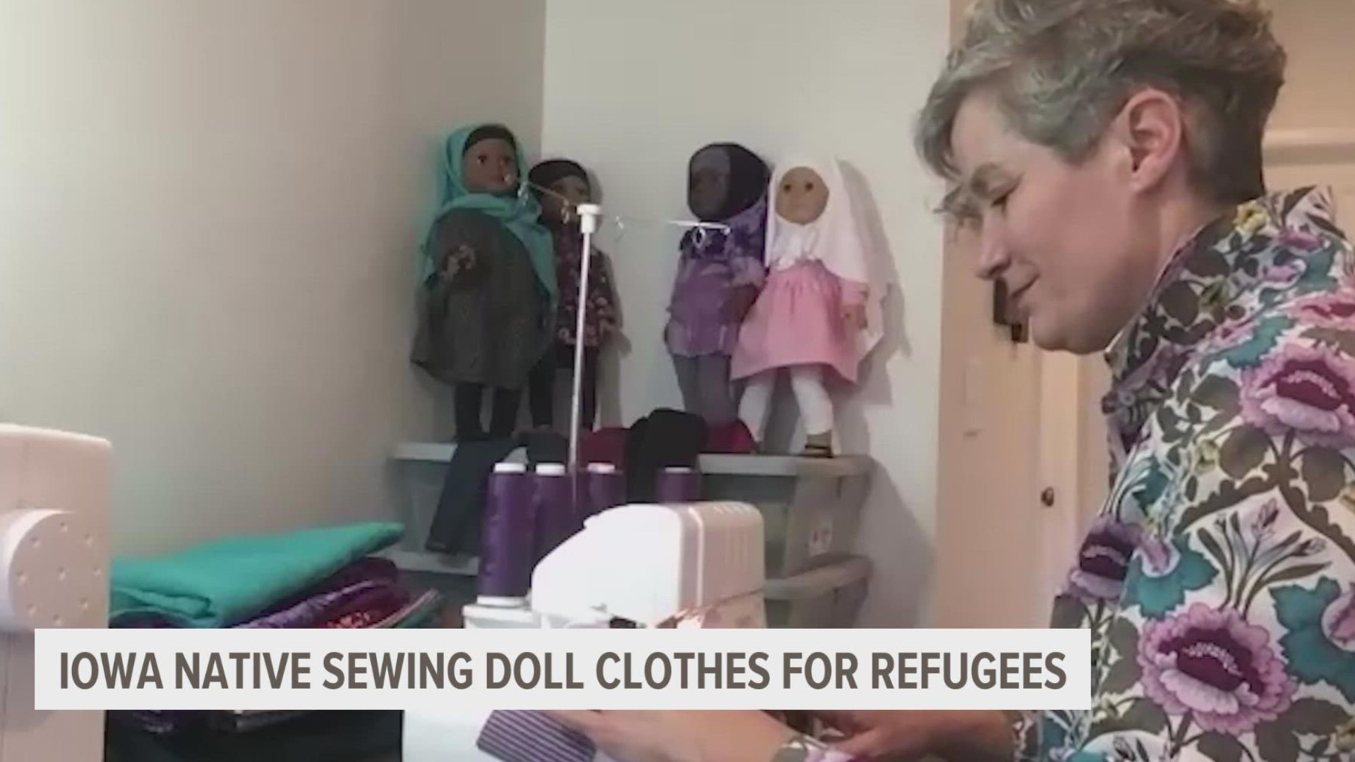 An Iowa native is sewing culturally specific doll clothing to give to children who are refugees from  Afghanistan. It's her way of welcoming them to the area.
