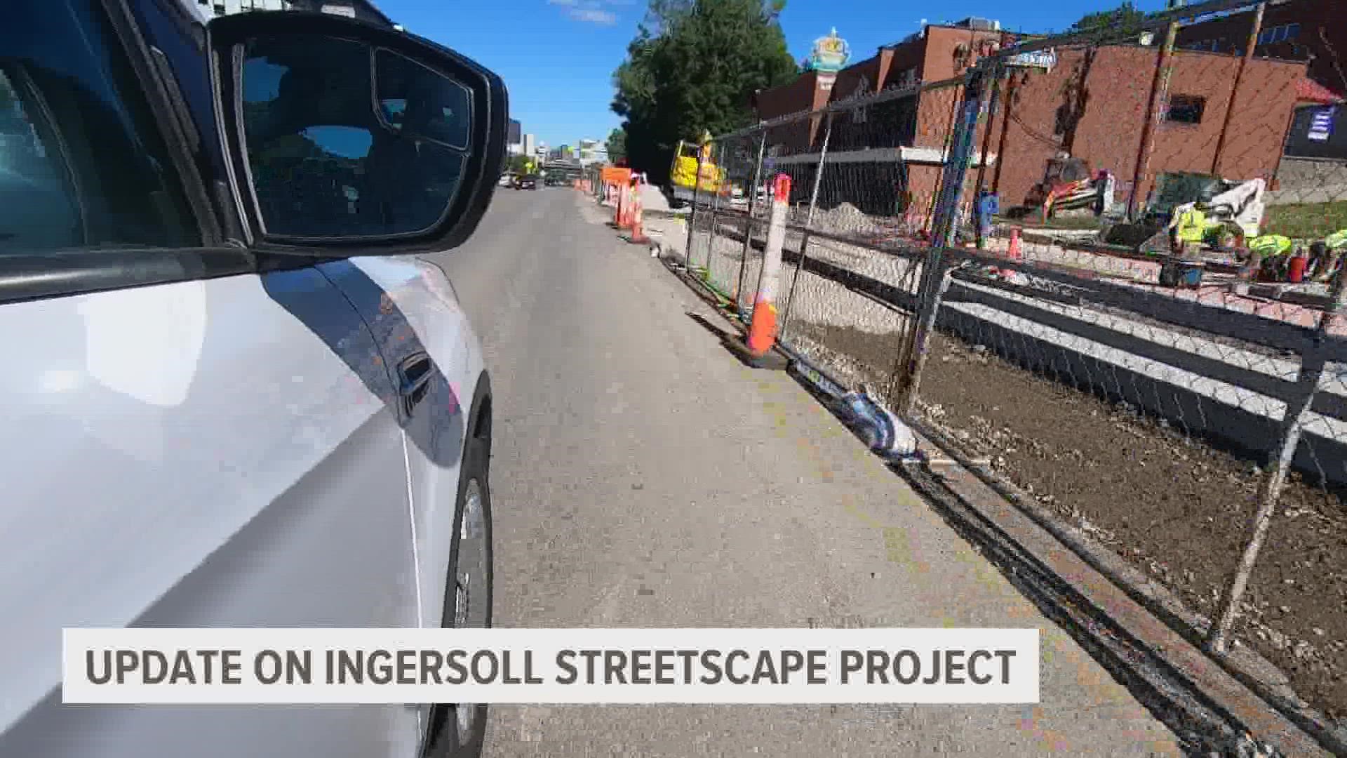 Phase three of the Ingersoll Streetscape Project is slated to wrap up this fall.