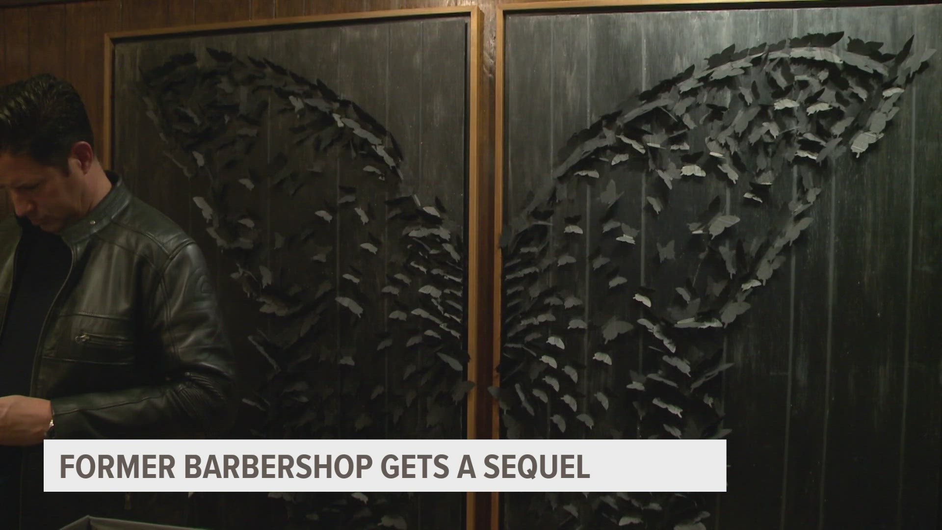 The architecture firm unveiled an art installation by Jill Wells Monday, which aims to tell the story of Harlan's Barber Shop.