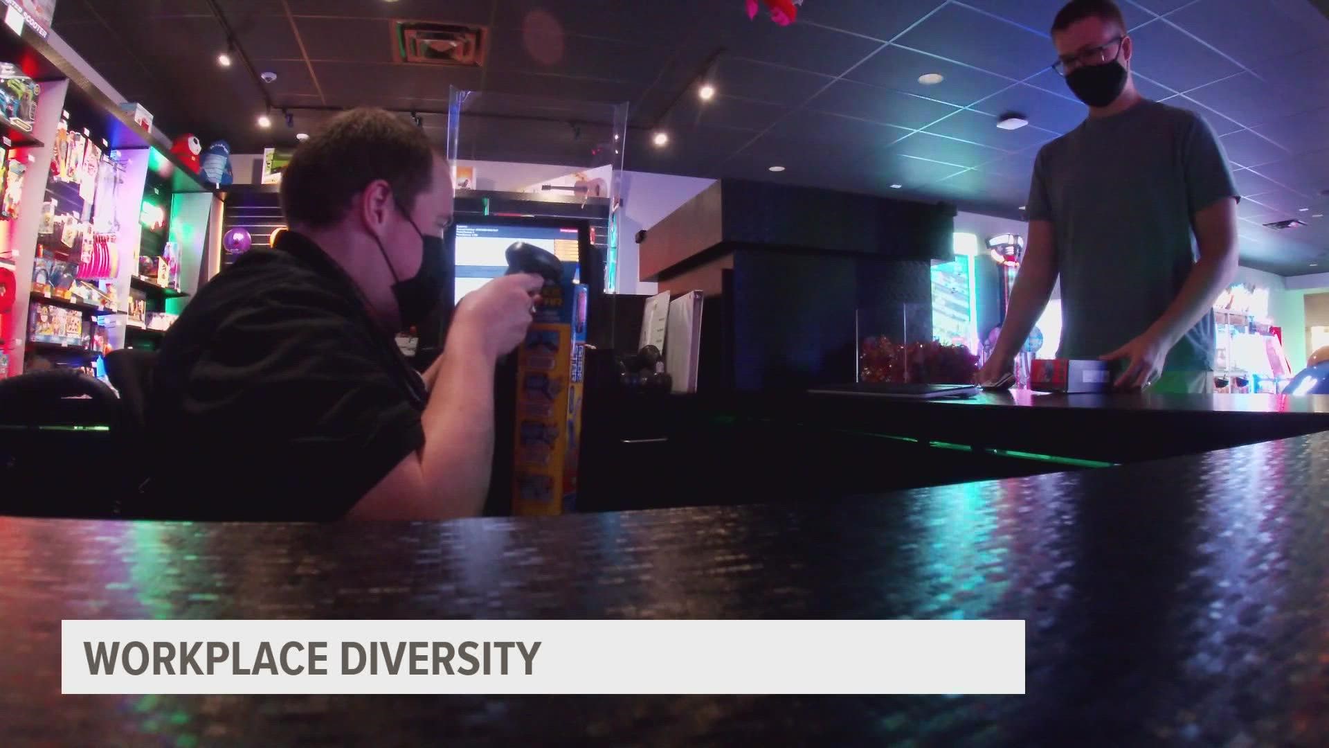 Nathan McDonald is an arcade attendant at B&B Theatres in Ankeny. He has cerebral palsy and talked about how Easterseals Iowa prepared him to enter the workforce.