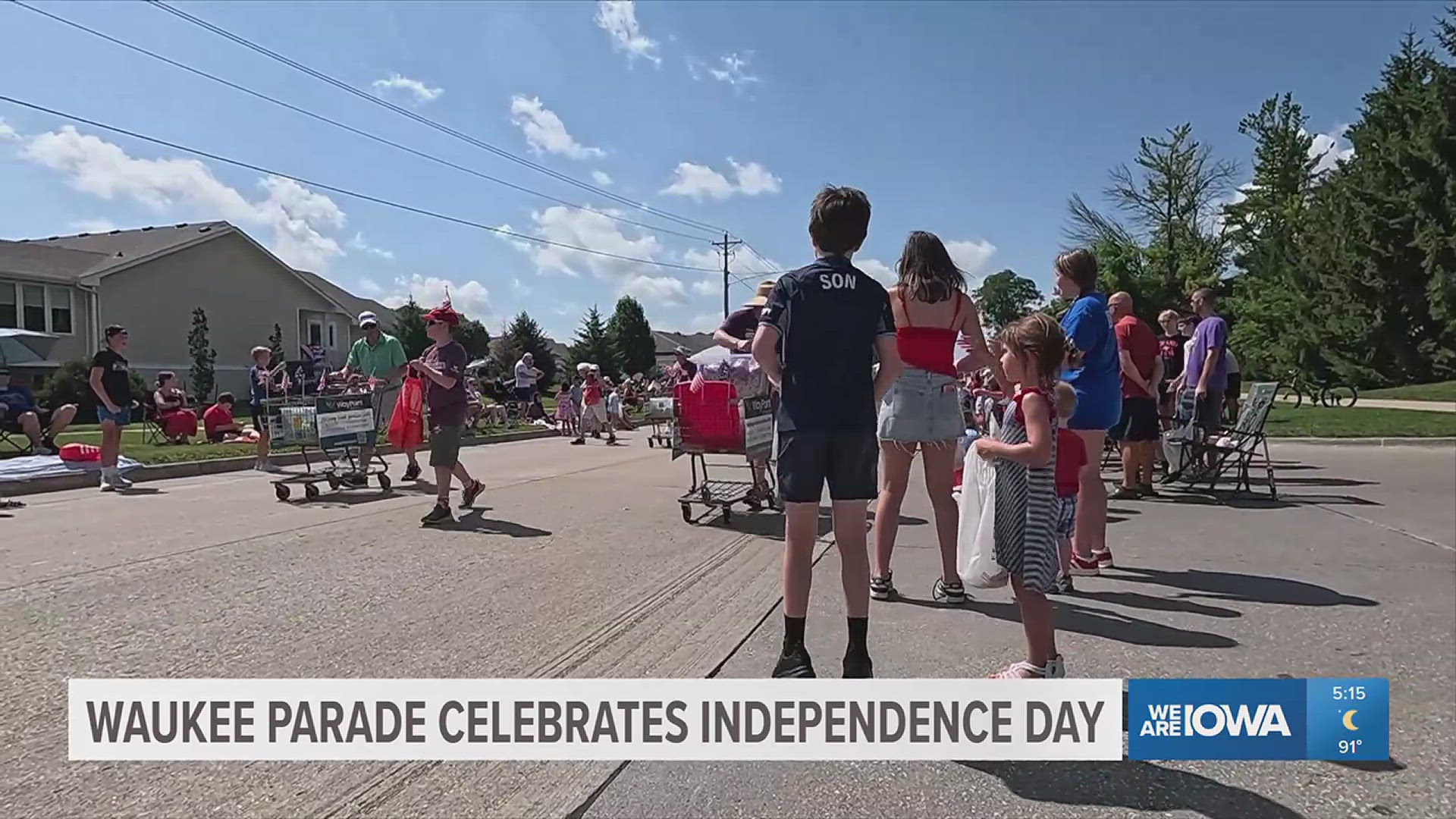 Later in the day, Des Moines skydivers will make a grand entrance before a free fireworks show at 9:30 p.m.