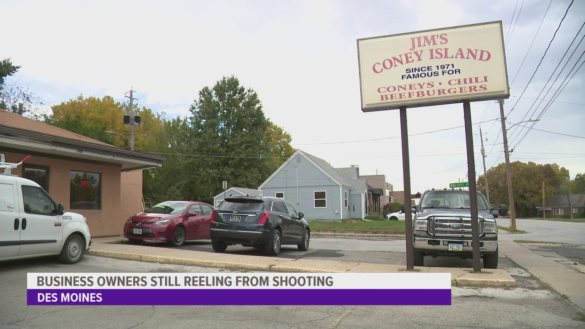 Eric and Tanya Frangos said the bullet came through the front wall of the building before hitting a booth, with a customer sitting just across the table.