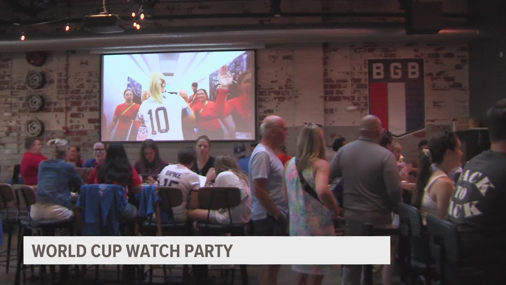 Fans flocked to Big Grove Brewery to watch the FIFA Women's World Cup and share in the team spirit.