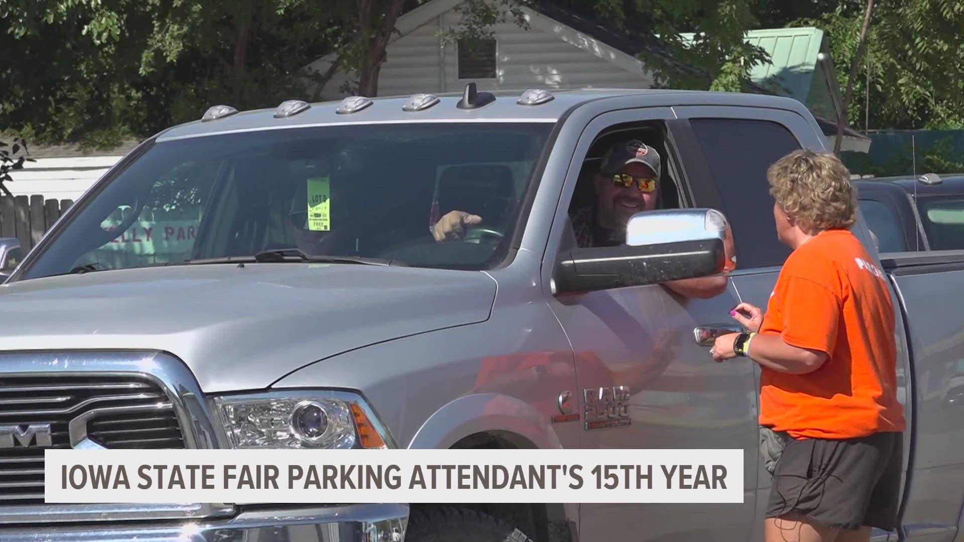 One of the most stressful parts of the fair can be parking. Luckily, there's a special lady who helps you get to where you need to go, year, after year.