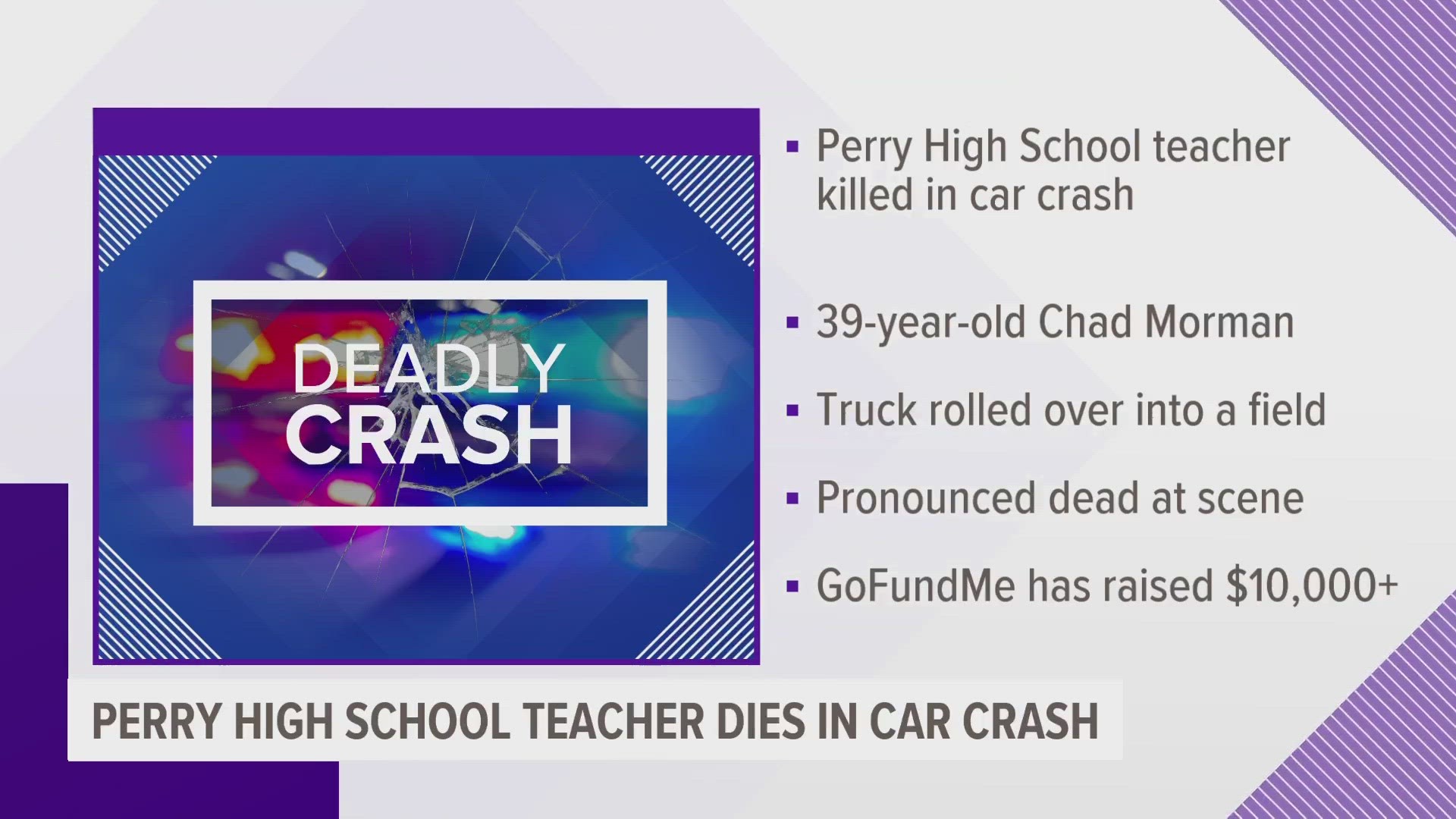 39-year-old Chad Morman was an industrial technology teacher at Perry High School.