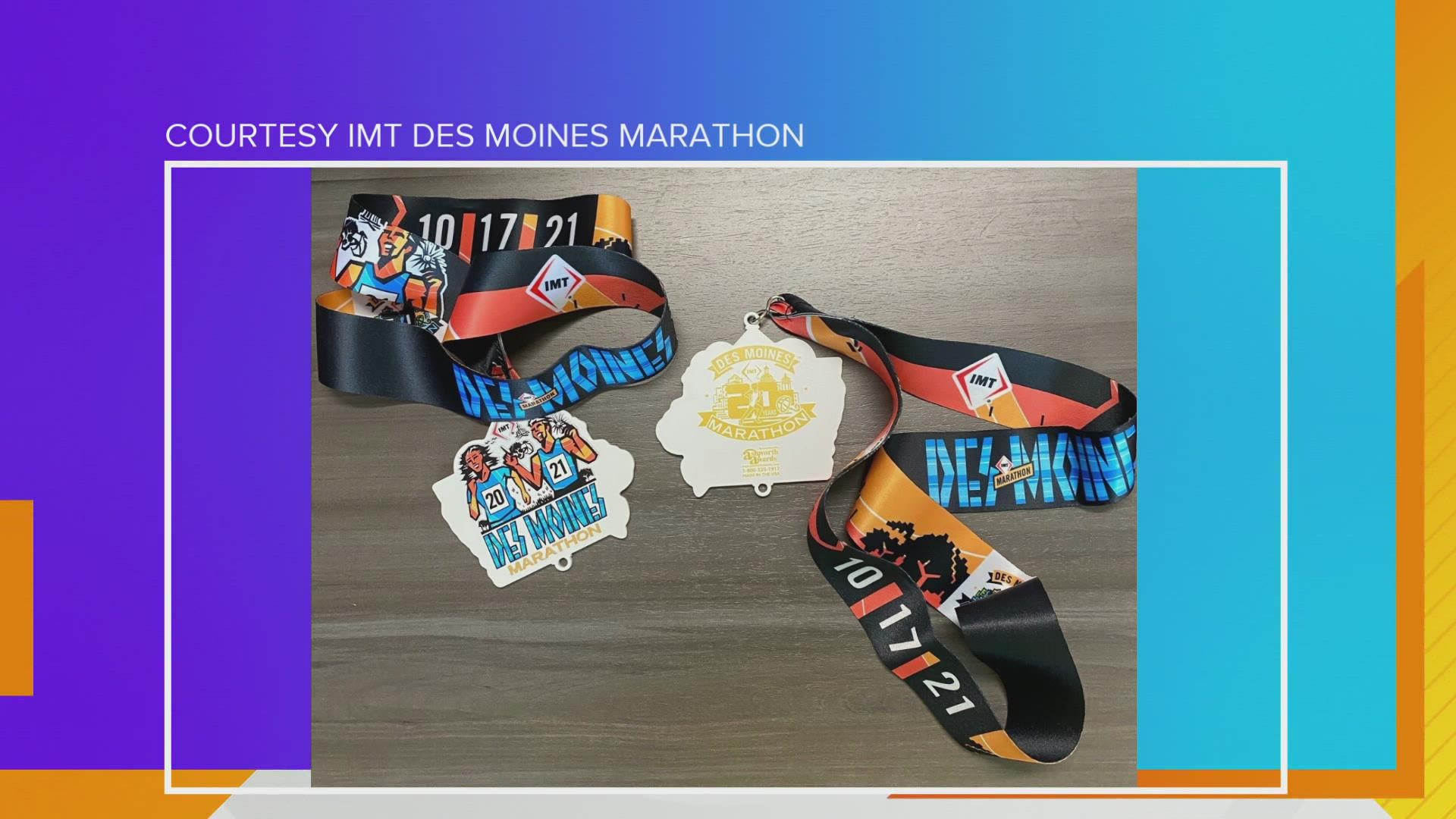Chris Burch, Director of racing and events, IMT Des Moines Marathon has your first look at the medals handed out to participants who cross finish lines this weekend!