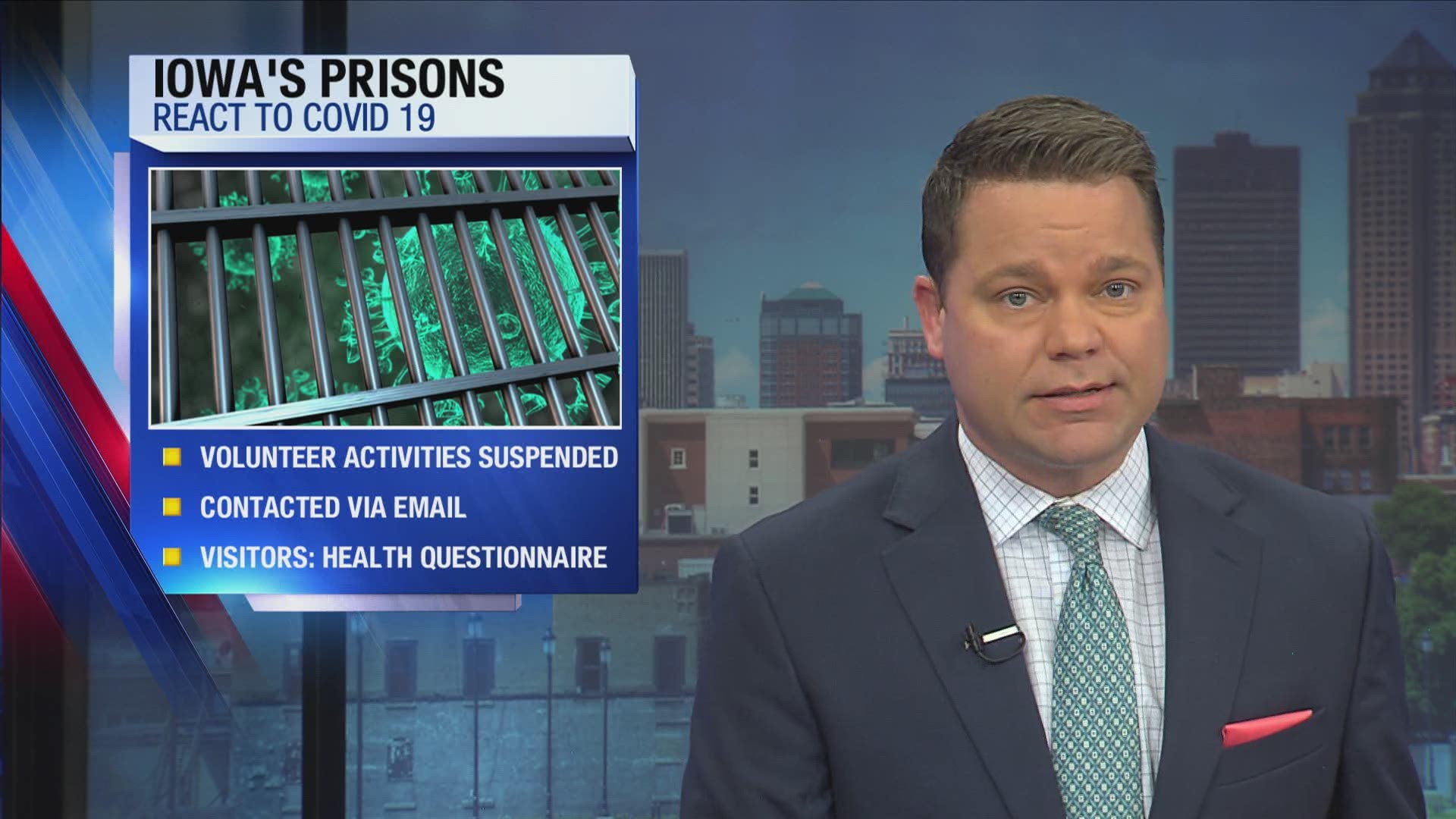 All volunteer activities in Iowa's prisons are suspended until further notice.